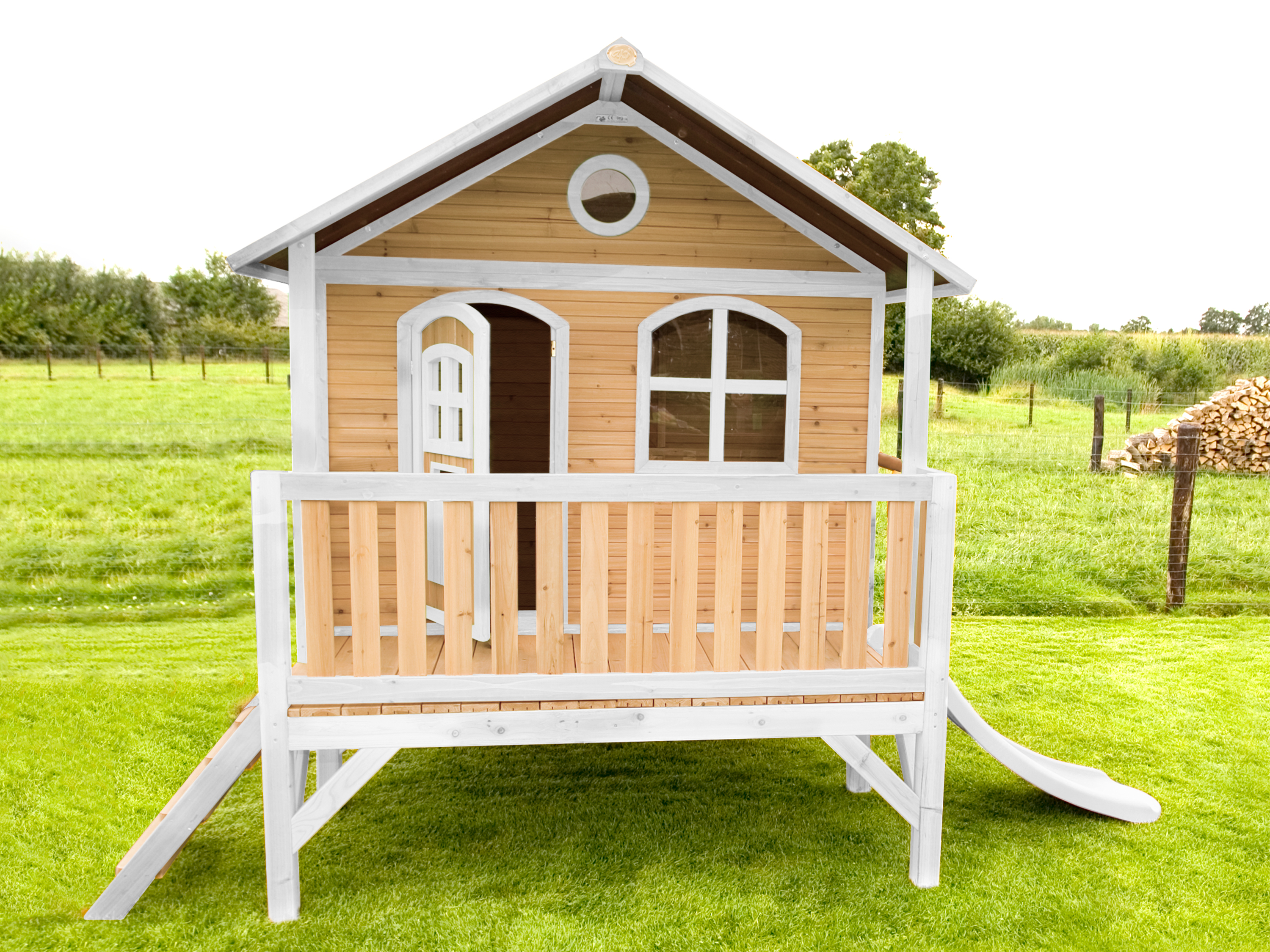 AXI Stef Playhouse Brown/White - White Slide AXI Stef Playhouse Brown/White - White Slide