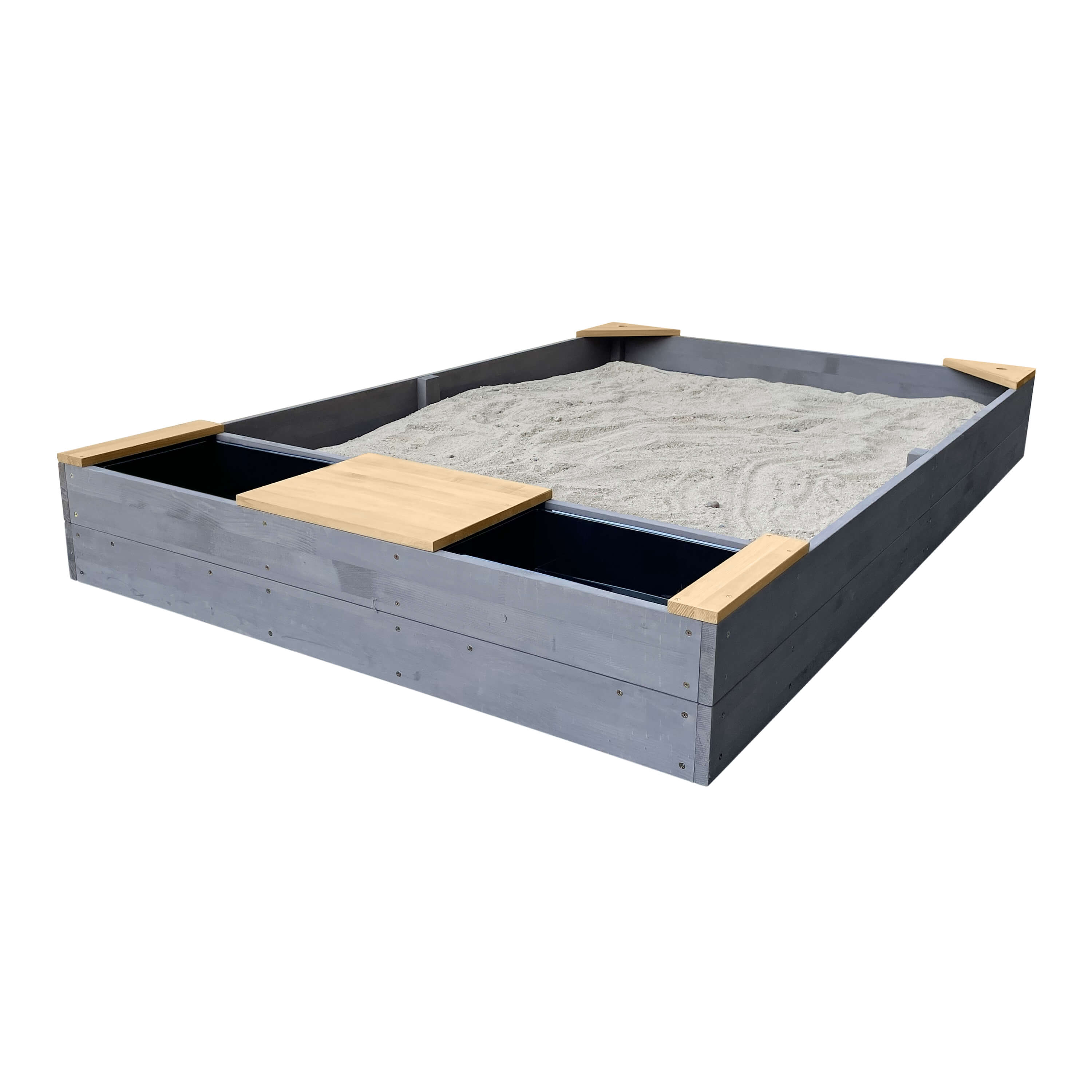 AXI Kelly Sandbox with Bins and Bench - Grey/Brown