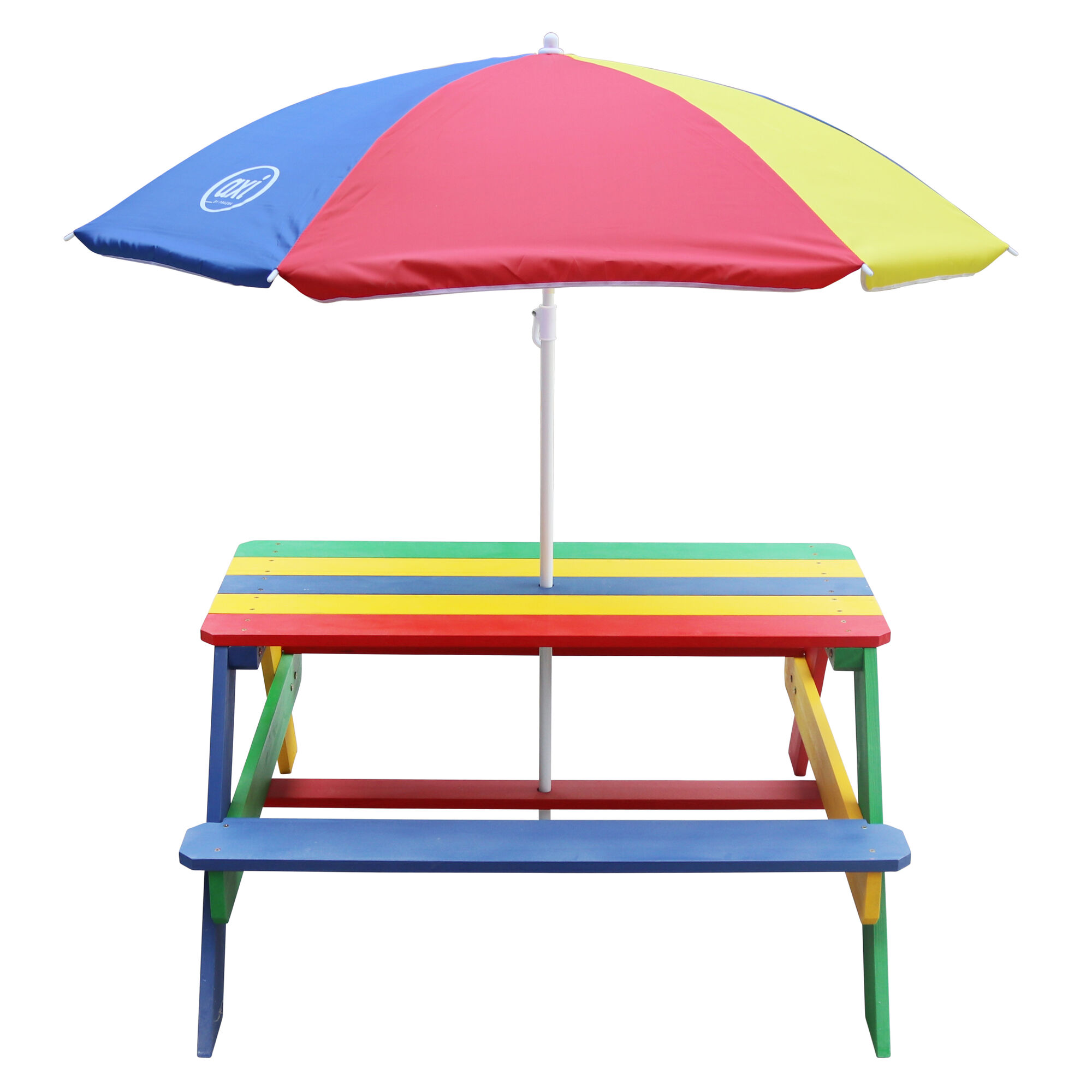 productfoto AXI Nick Picknicktafel Regenboog - Parasol Regenboog