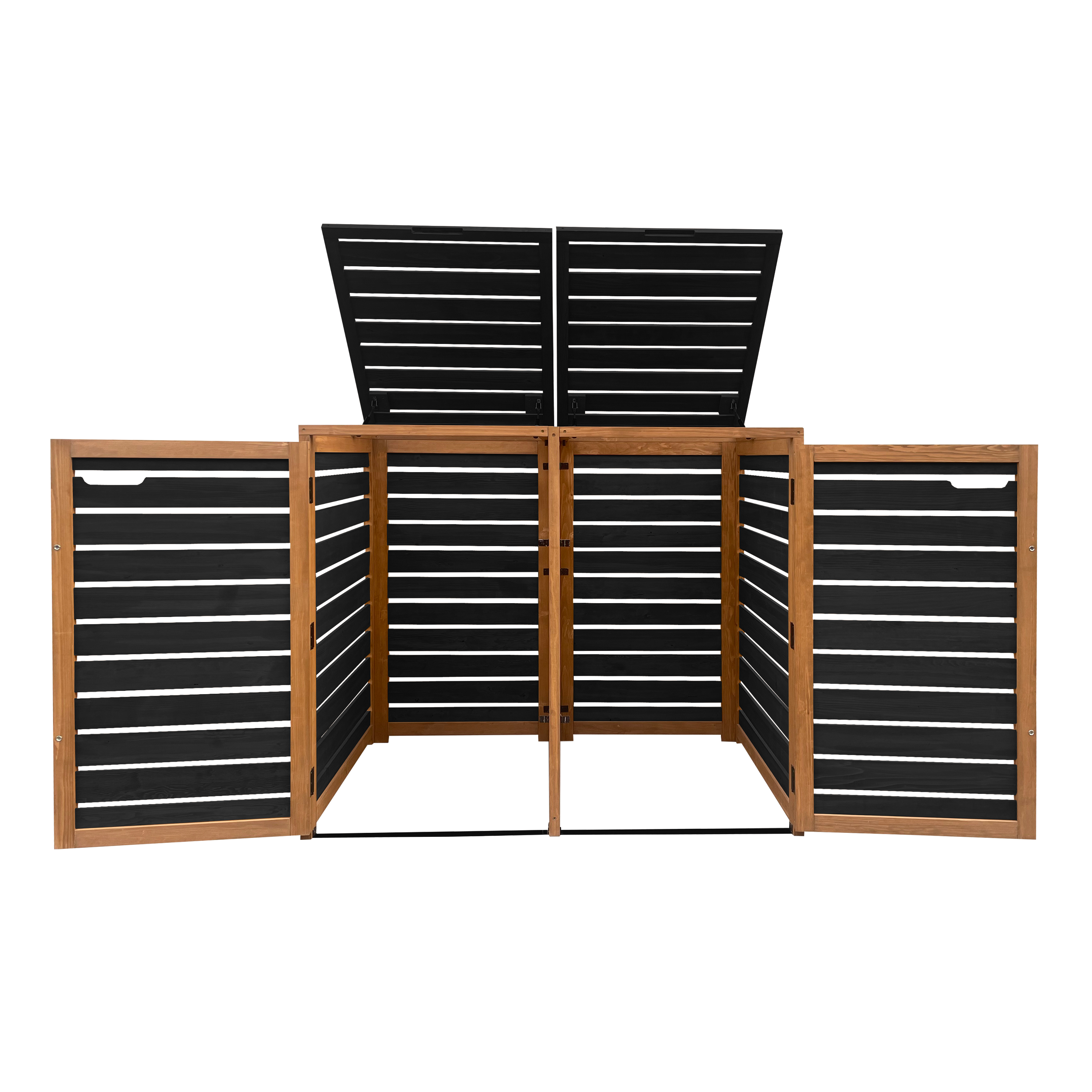 AXI Lex Wooden Bin Storage Black/Brown - 2 bins