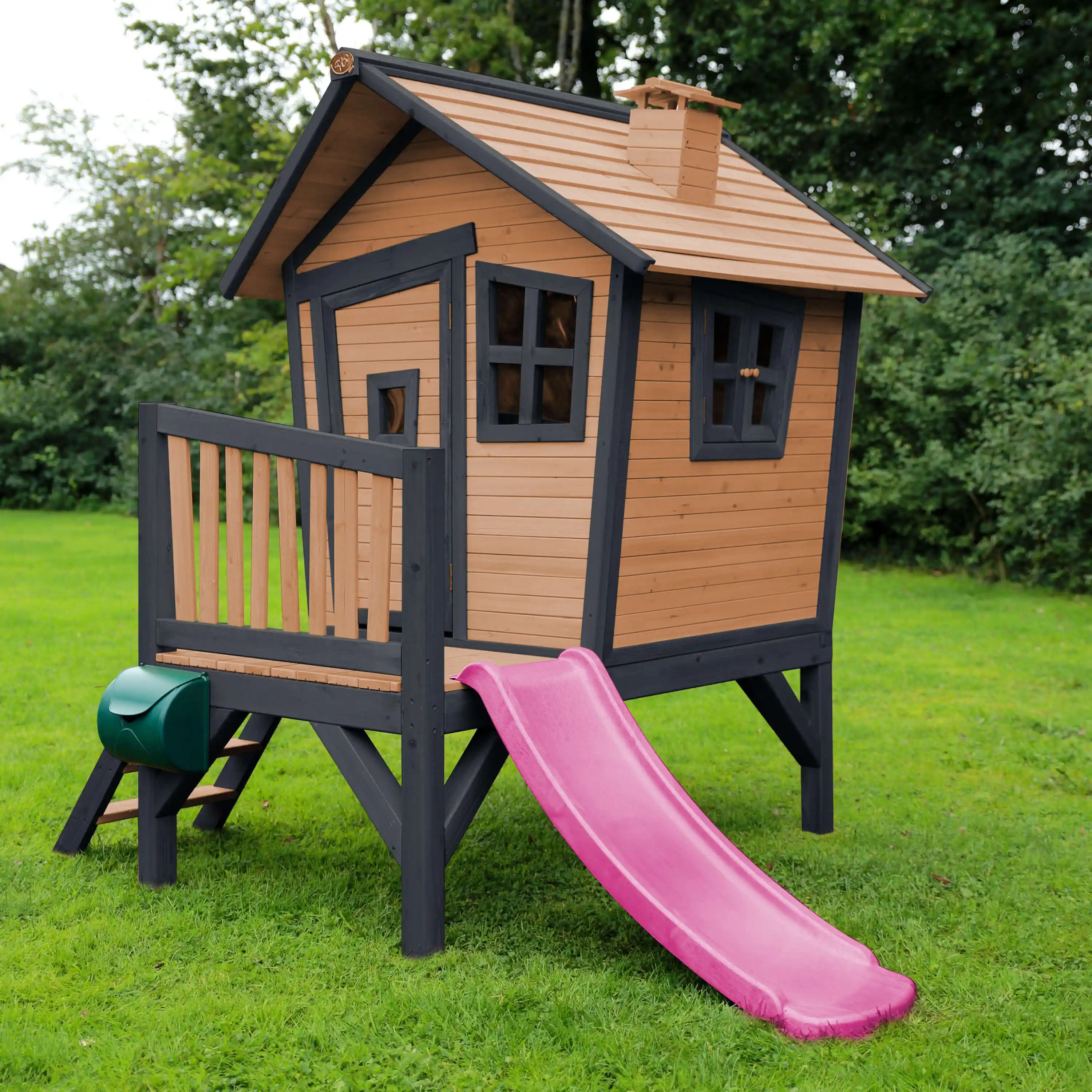 AXI Robin Playhouse Brown/Anthracite - Purple Slide