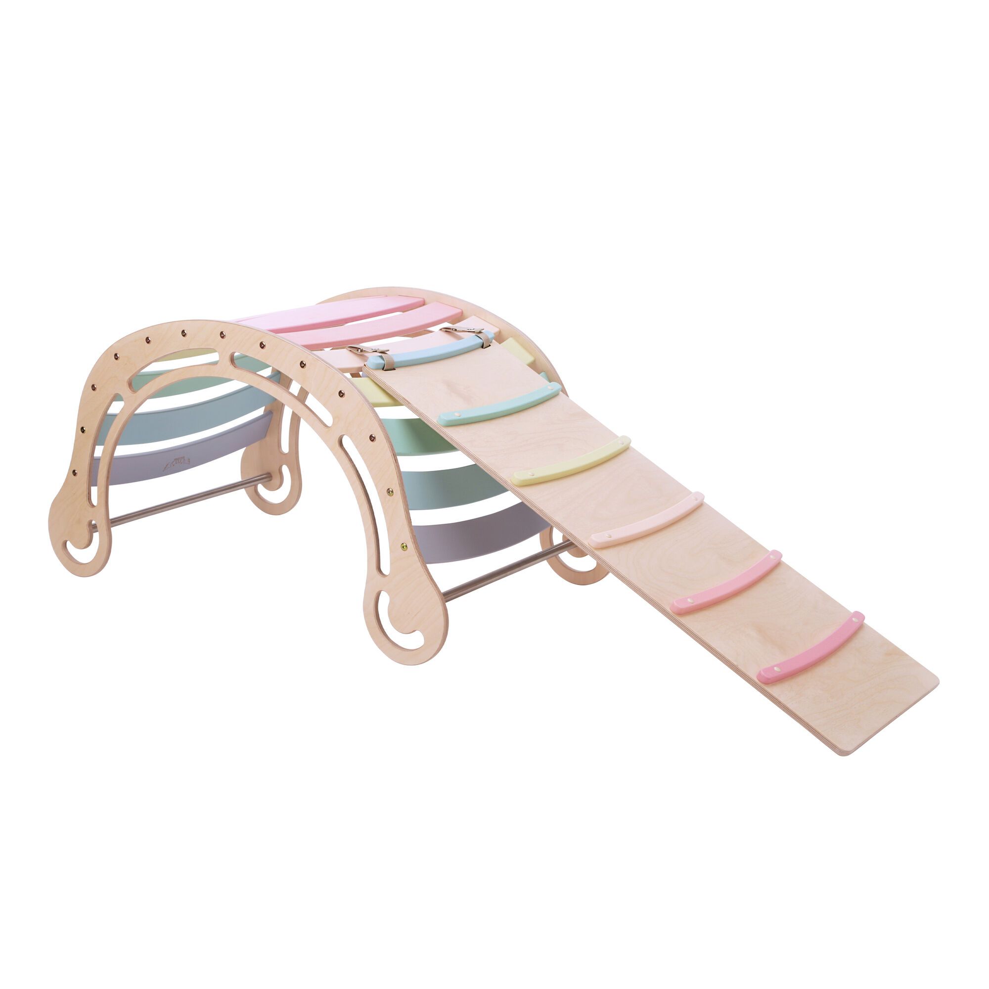 KateHaa Wooden XXL Rocker with Climbing Wall - Pastel