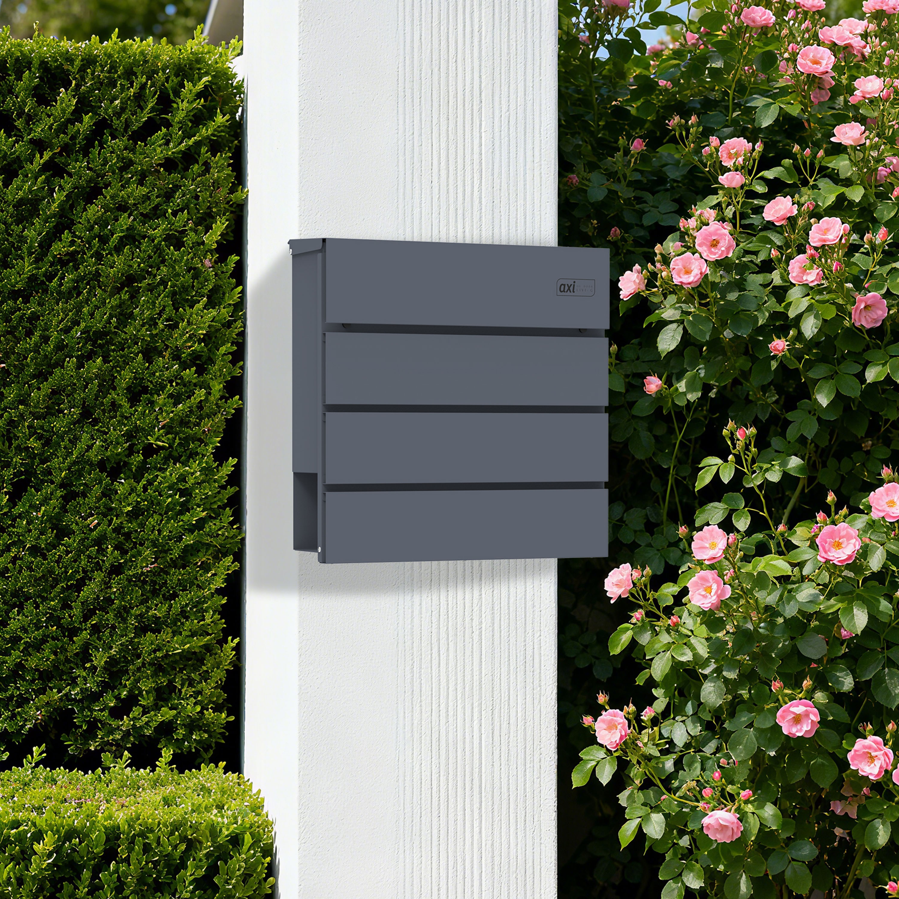 AXI Jake Metal Letterbox Anthracite