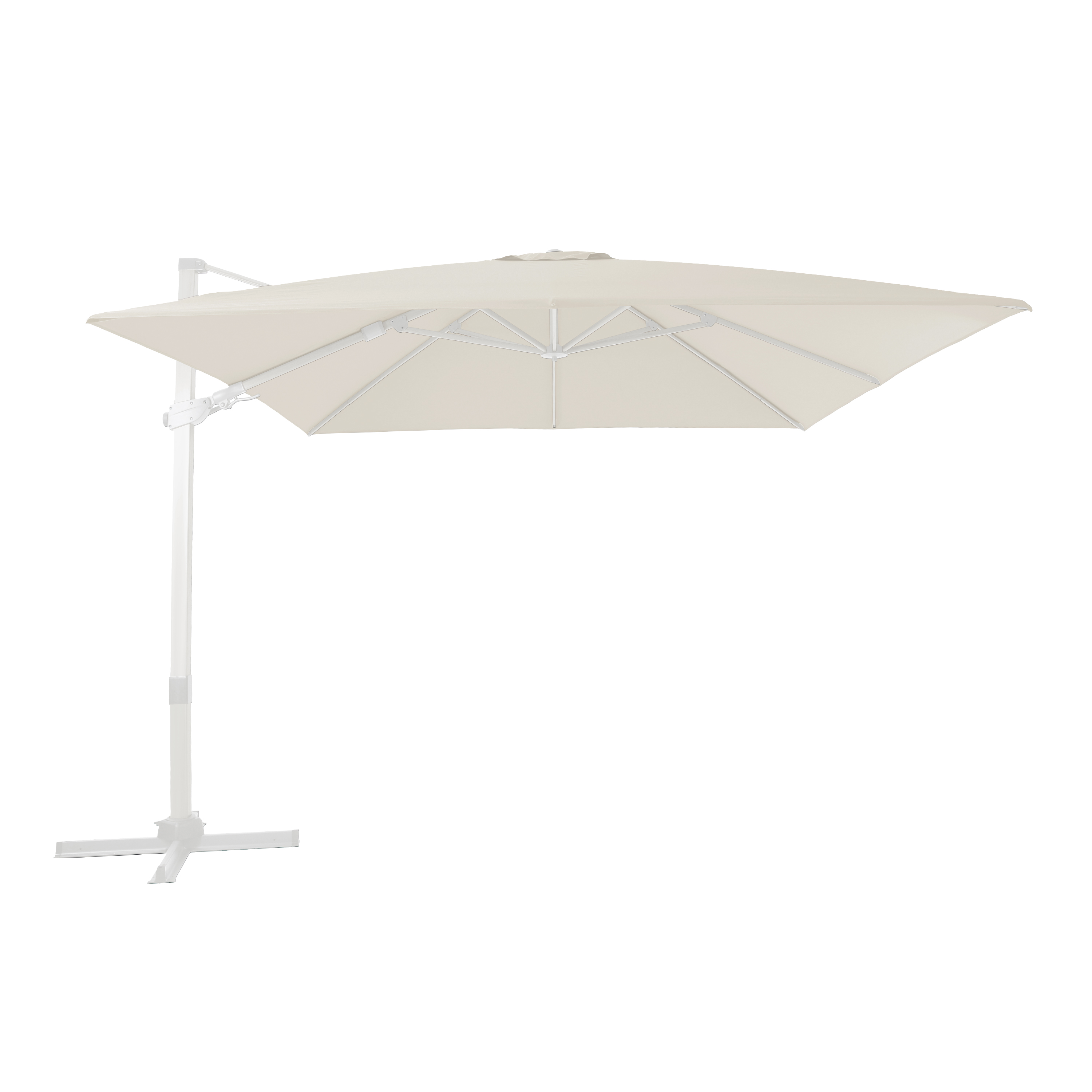 AXI Apollo Premium Cantilever Parasol 300x300cm - White/Beige