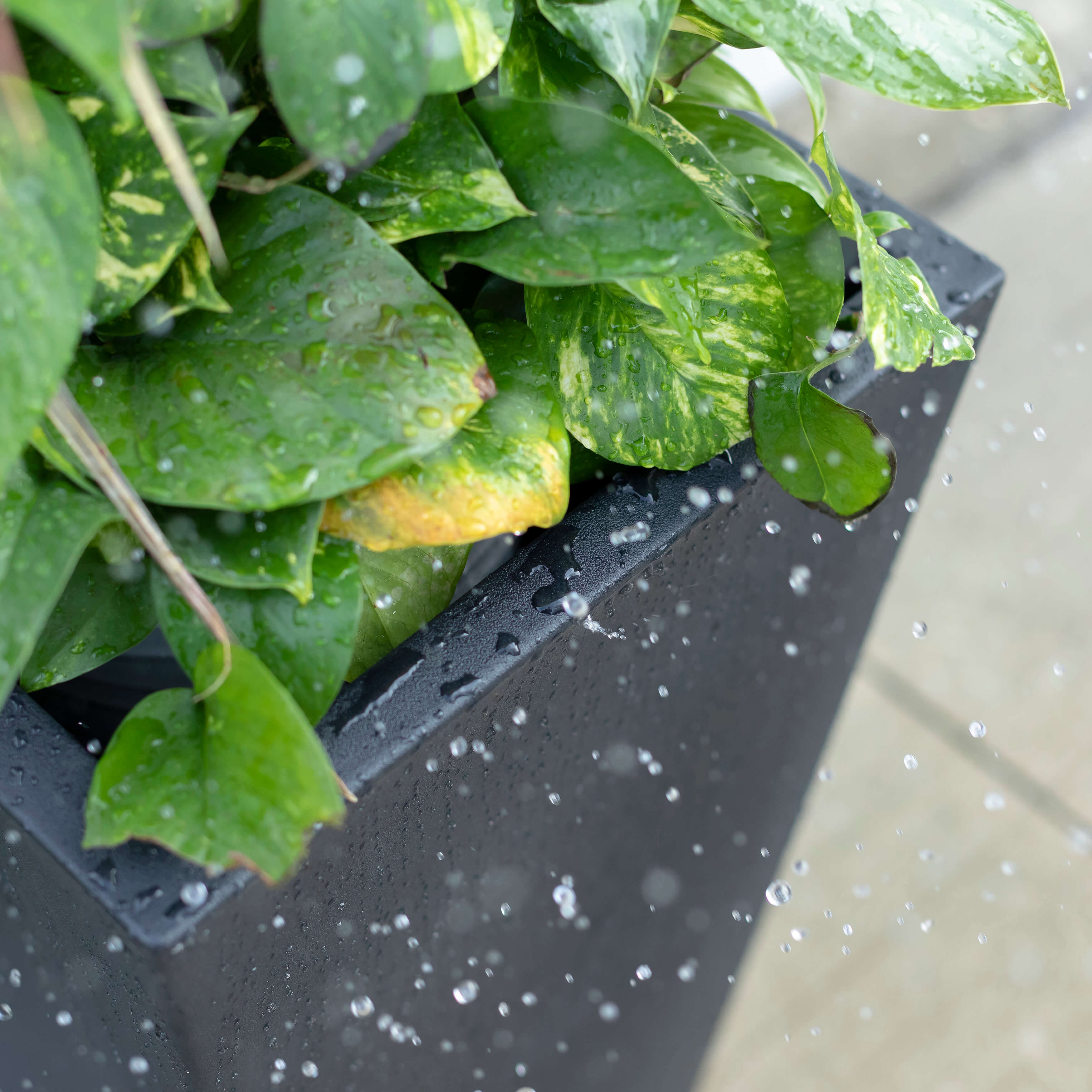 Step2 Tremont Square Conical Flower Pot Large - Onyx Black