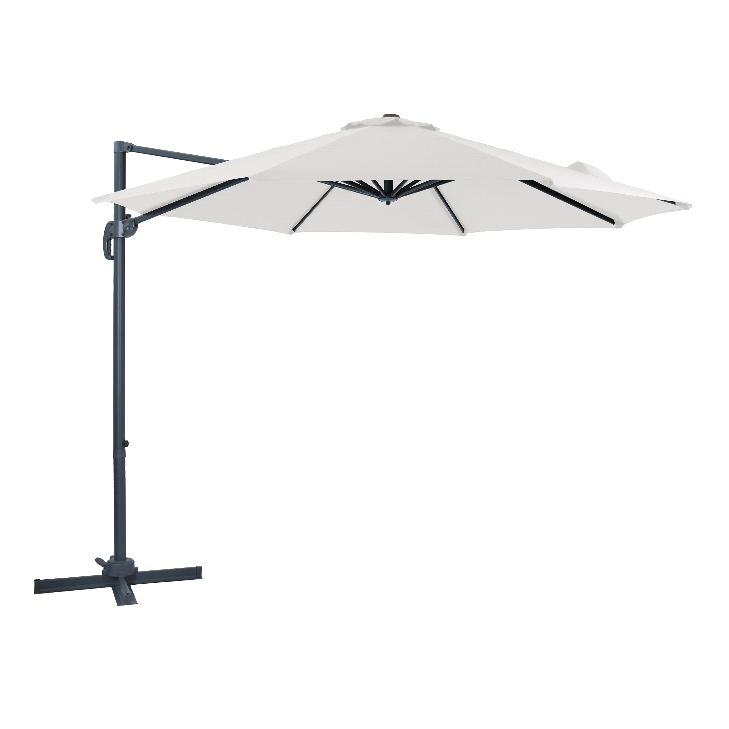 AXI Marisol Cantilever Parasol Ø 300cm Round - Grey/Beige