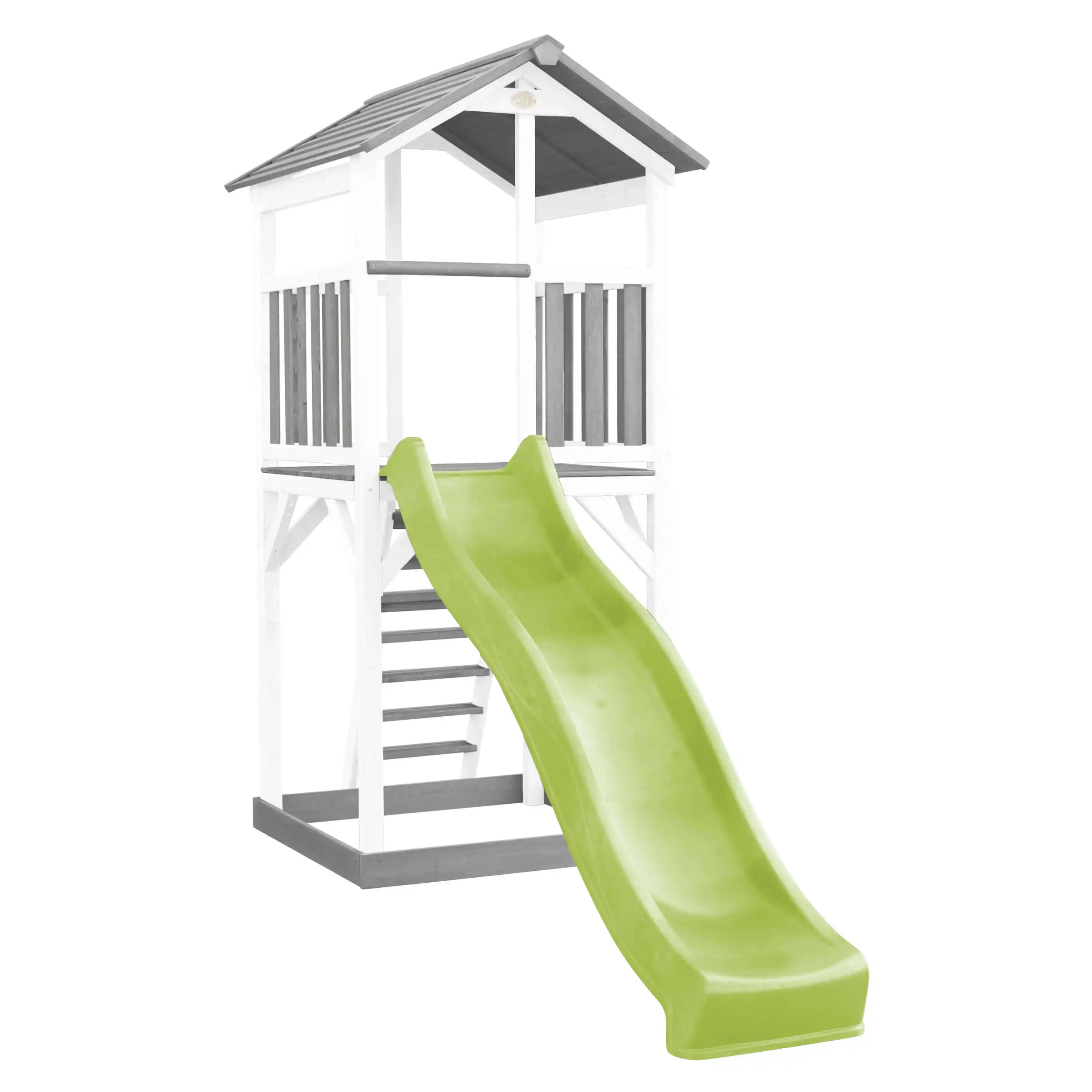 AXI Beach Tower Grey/White - Lime Green Slide