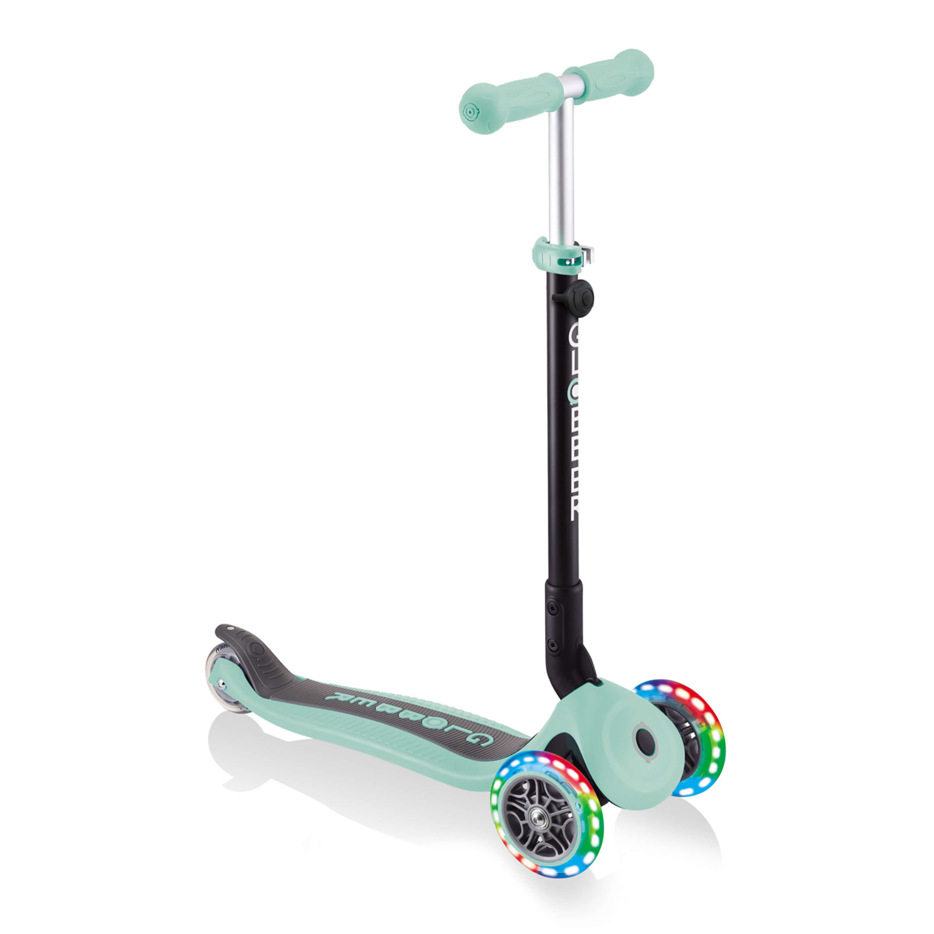 Globber Go up Foldable Plus Lights 3-in-1 Scooter - Pastel Mint