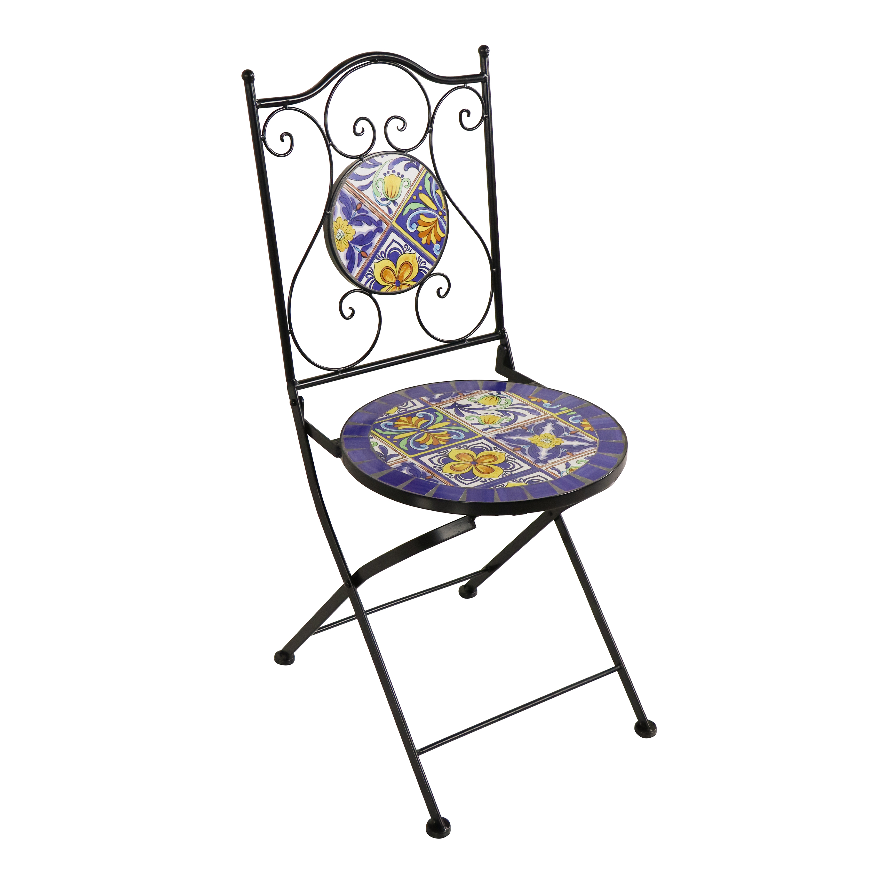 AXI Amélie Bistro Set Mosaic Mediterranean Style - Blue/Yellow