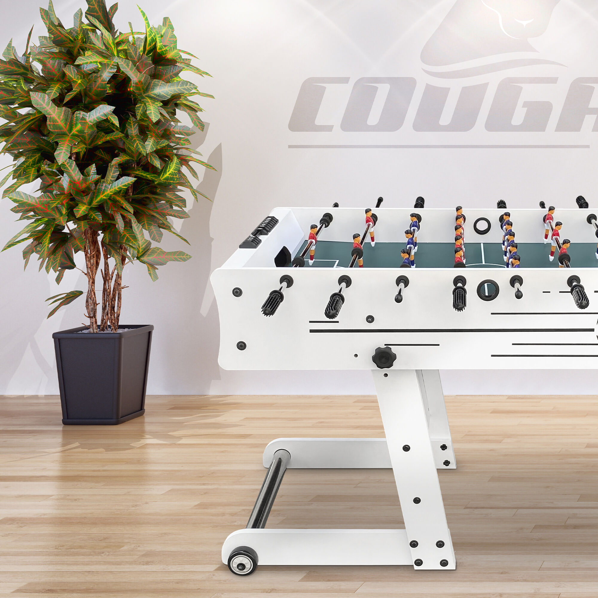 Cougar Scorpion Kick folding Football Table - White