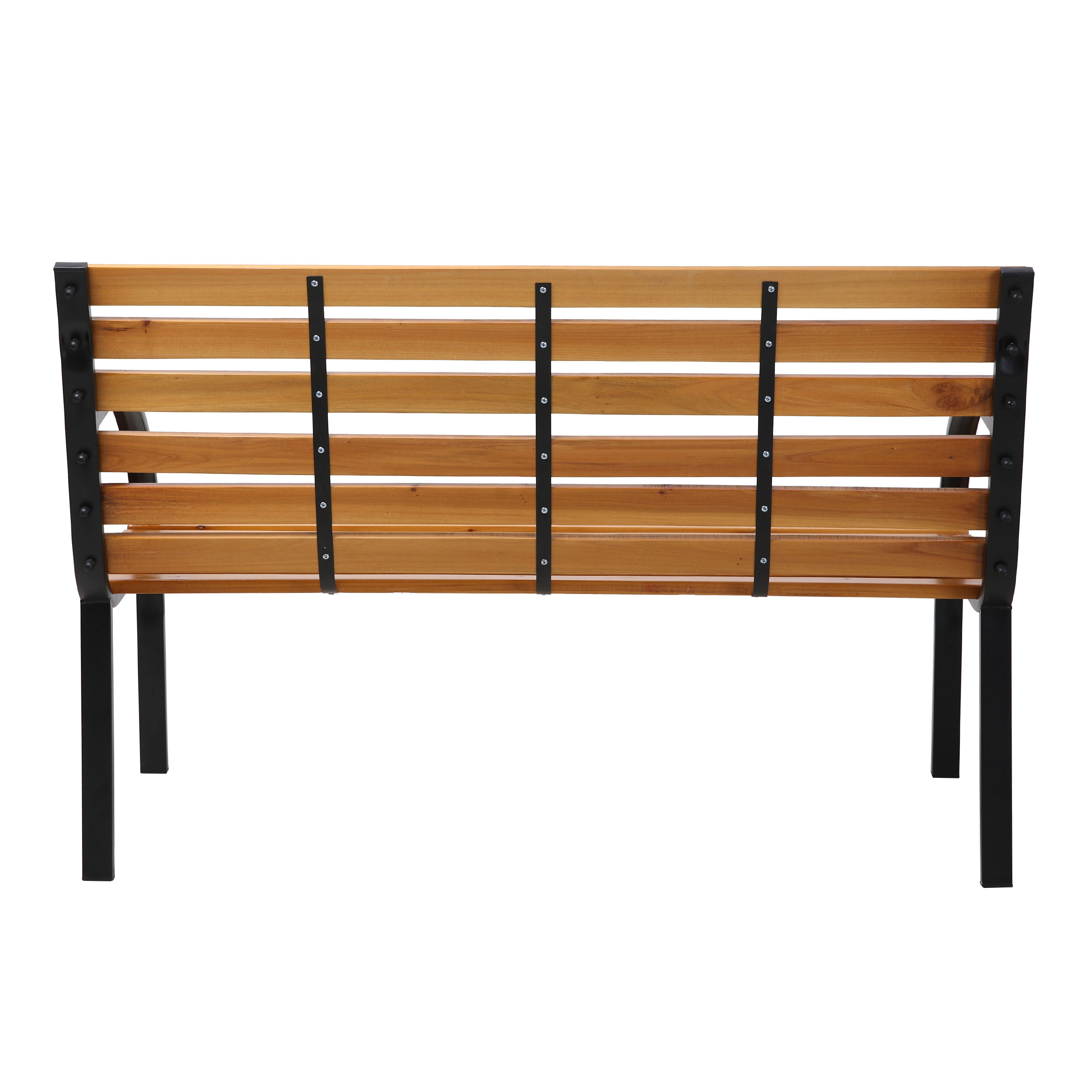 AXI Otis Wooden Bench with Matt Black Steel Frame