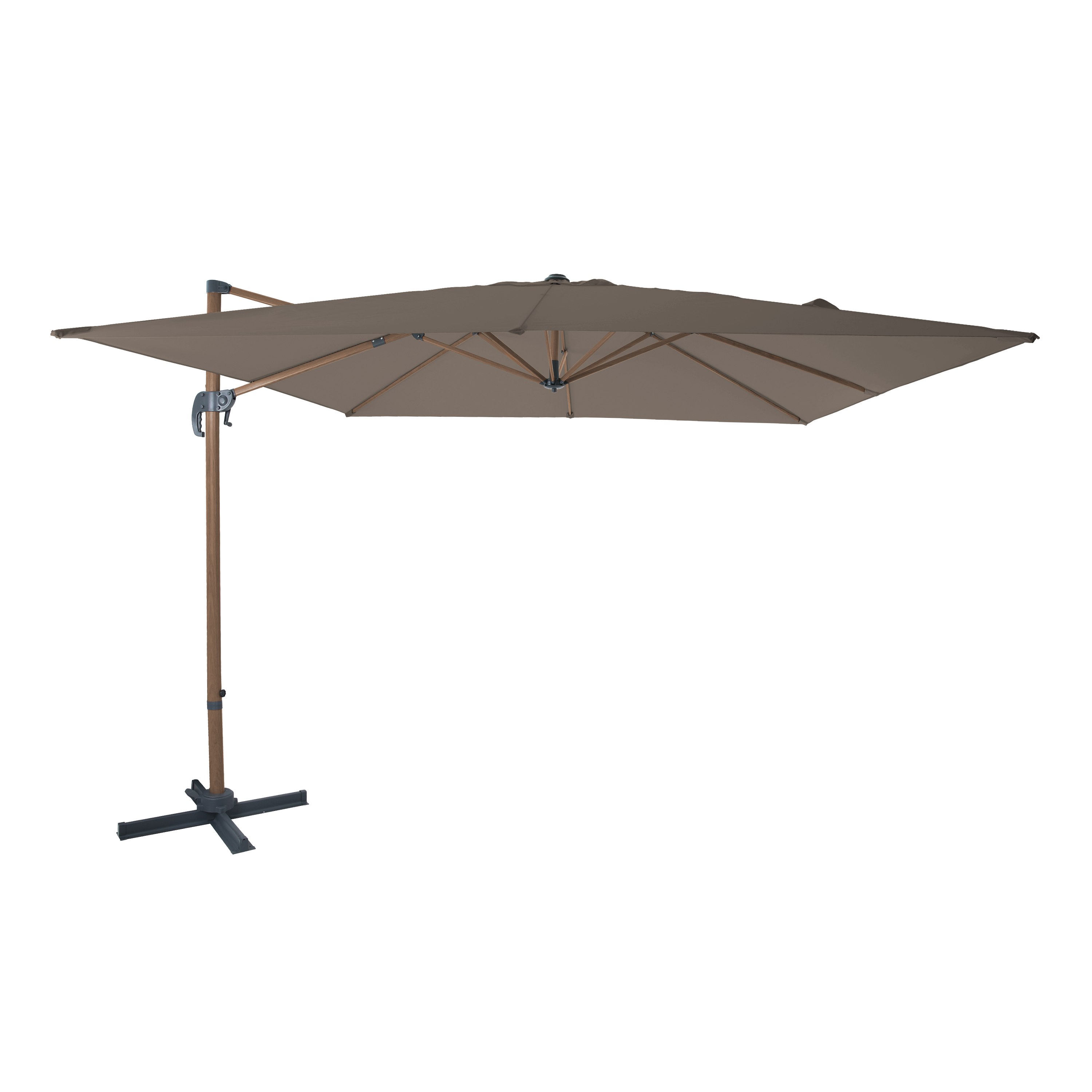AXI Nima Floating Parasol 300x300 Oak Look/Taupe