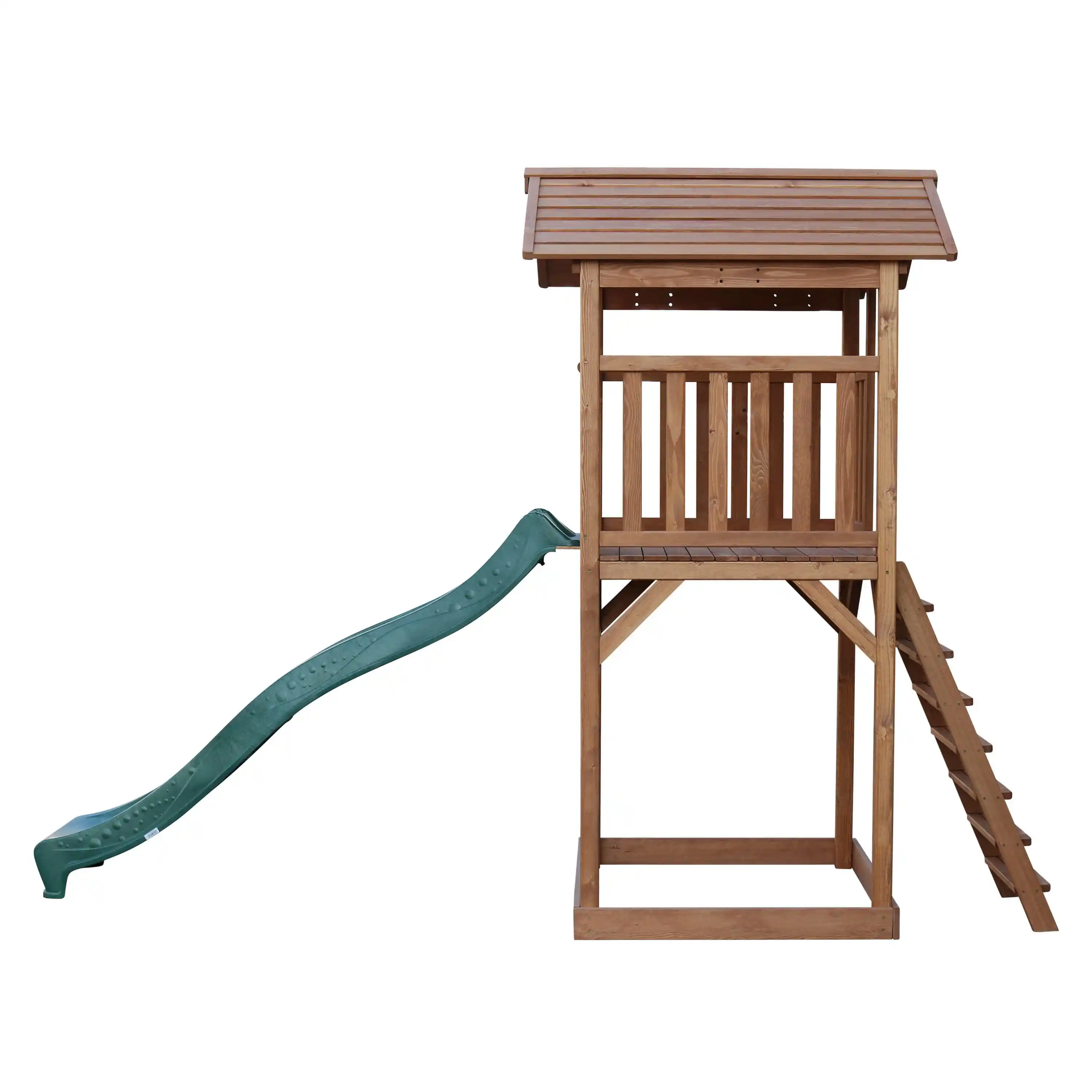 AXI Beach Tower Speeltoren Bruin - Groene Glijbaan