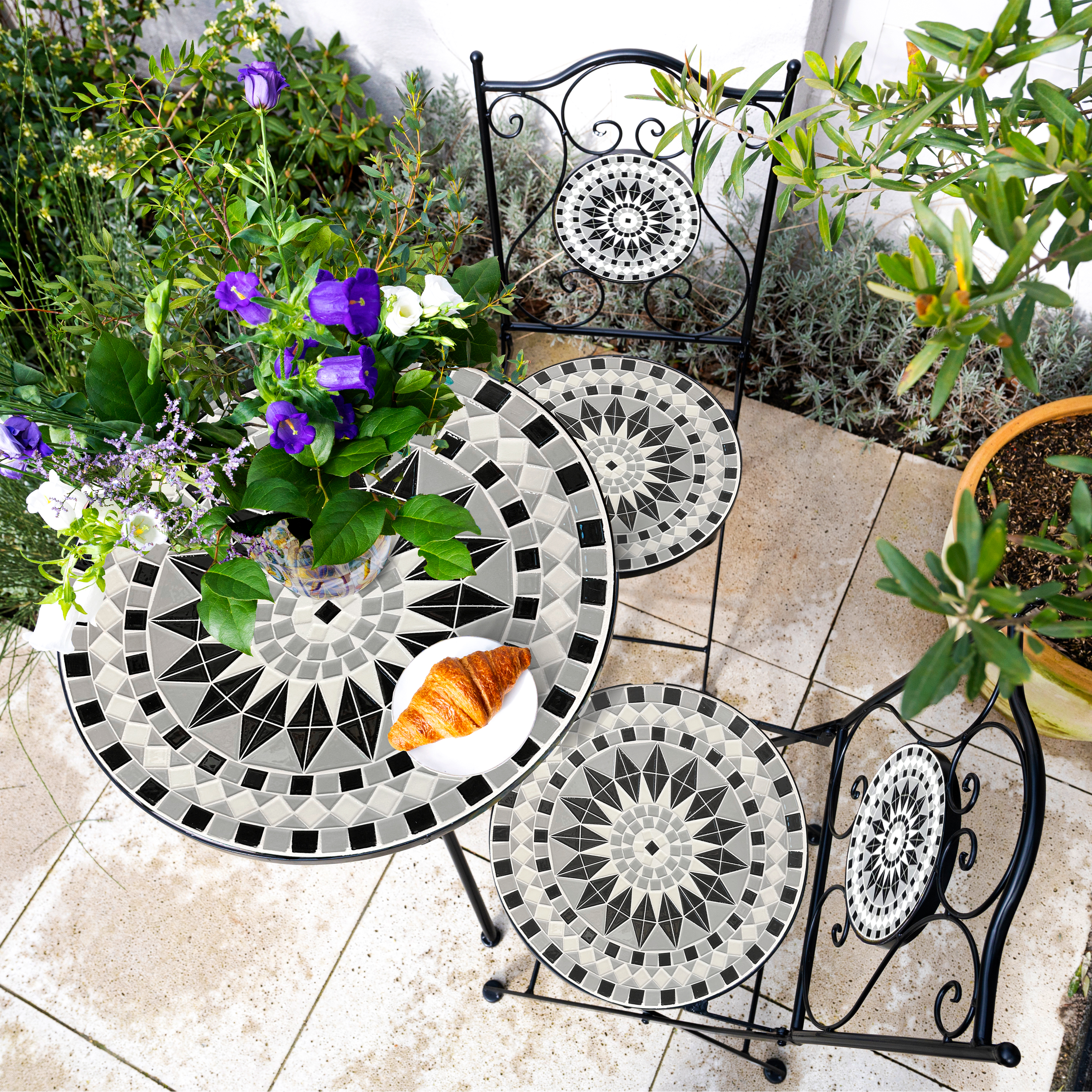 AXI Amélie Bistro Set Mosaic - Black/White