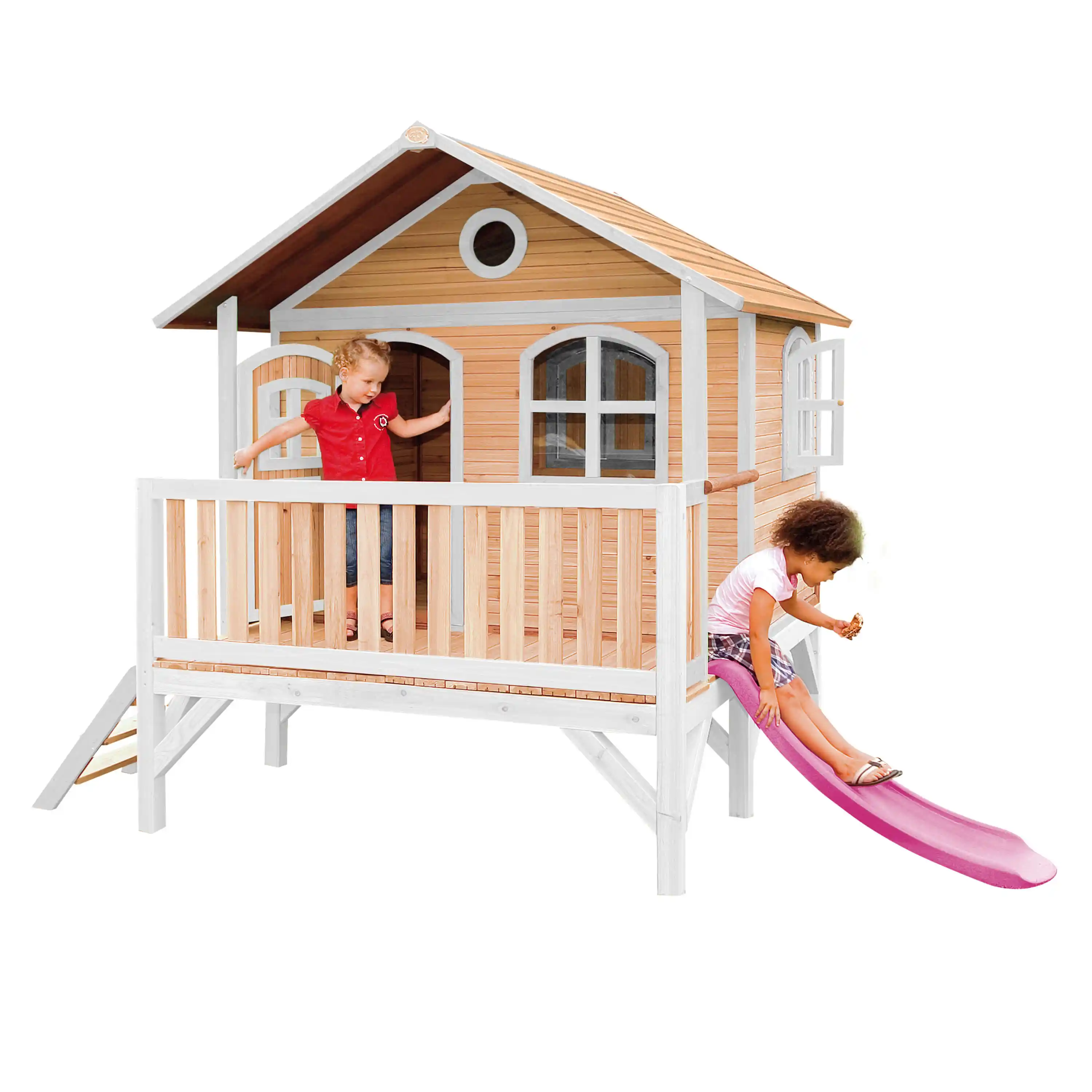 AXI Stef Playhouse Brown/White - Purple Slide