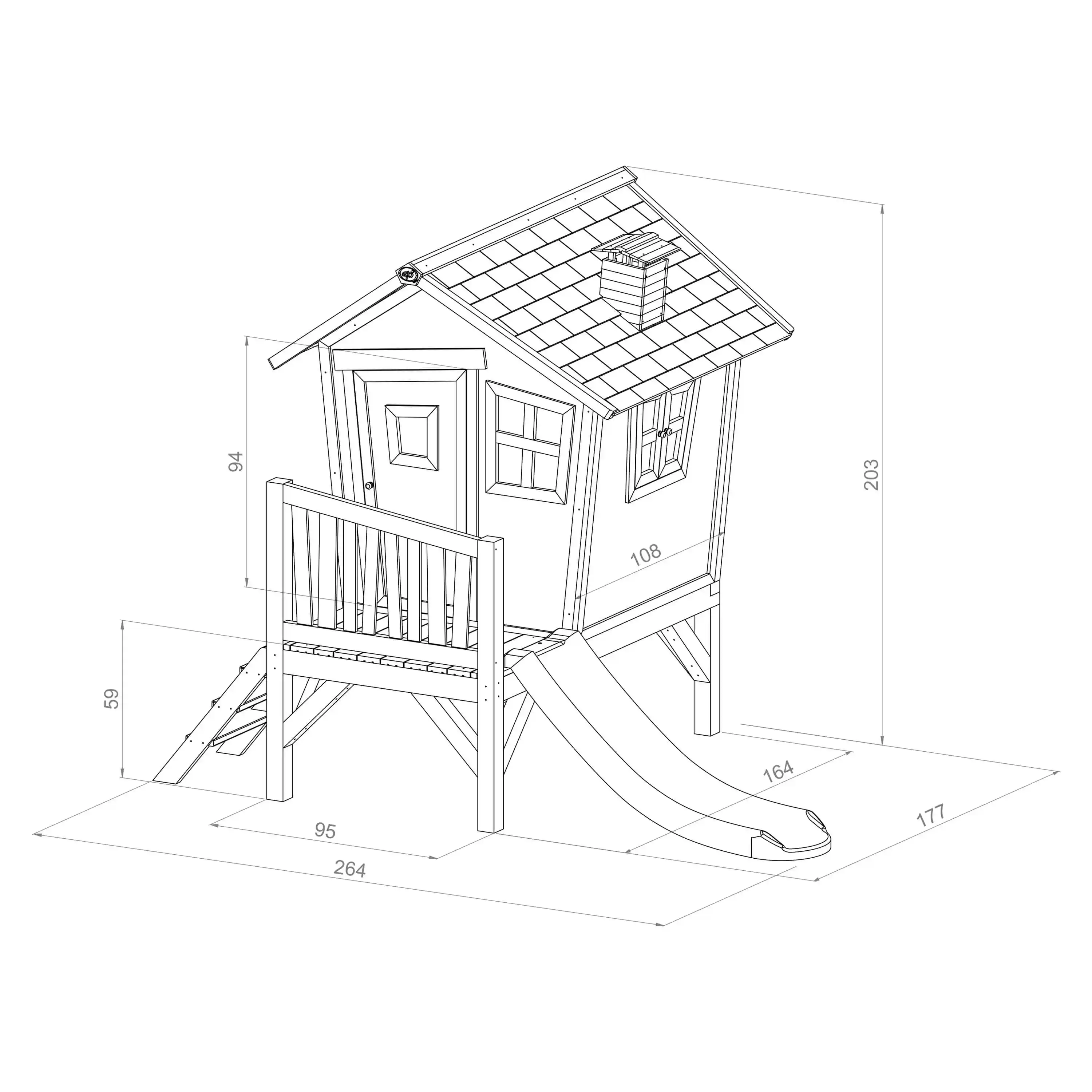 AXI Robin Playhouse Brown/Anthracite - White Slide