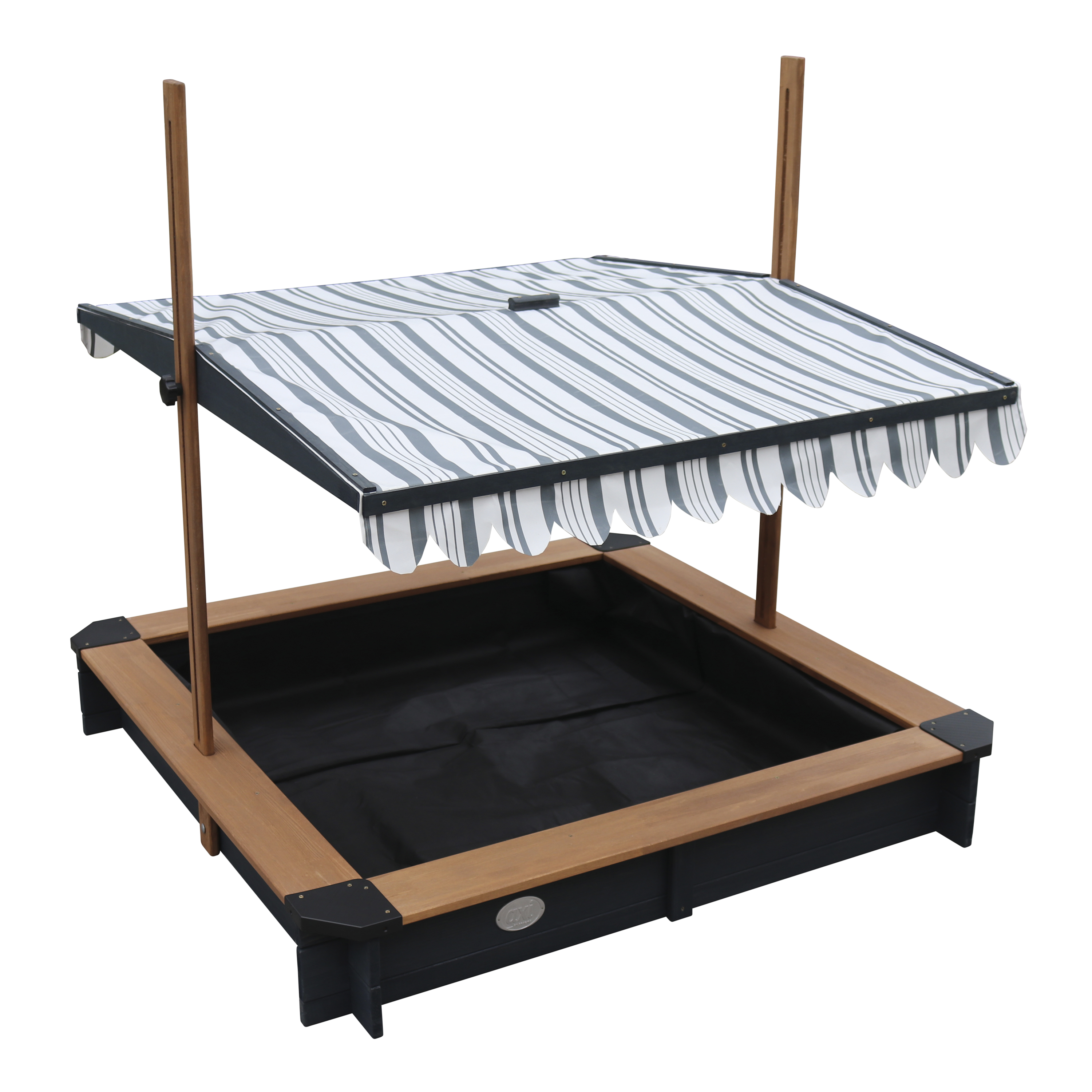 AXI Lily Sandbox with Canopy - 118 x 118 cm - Anthracite/Brown