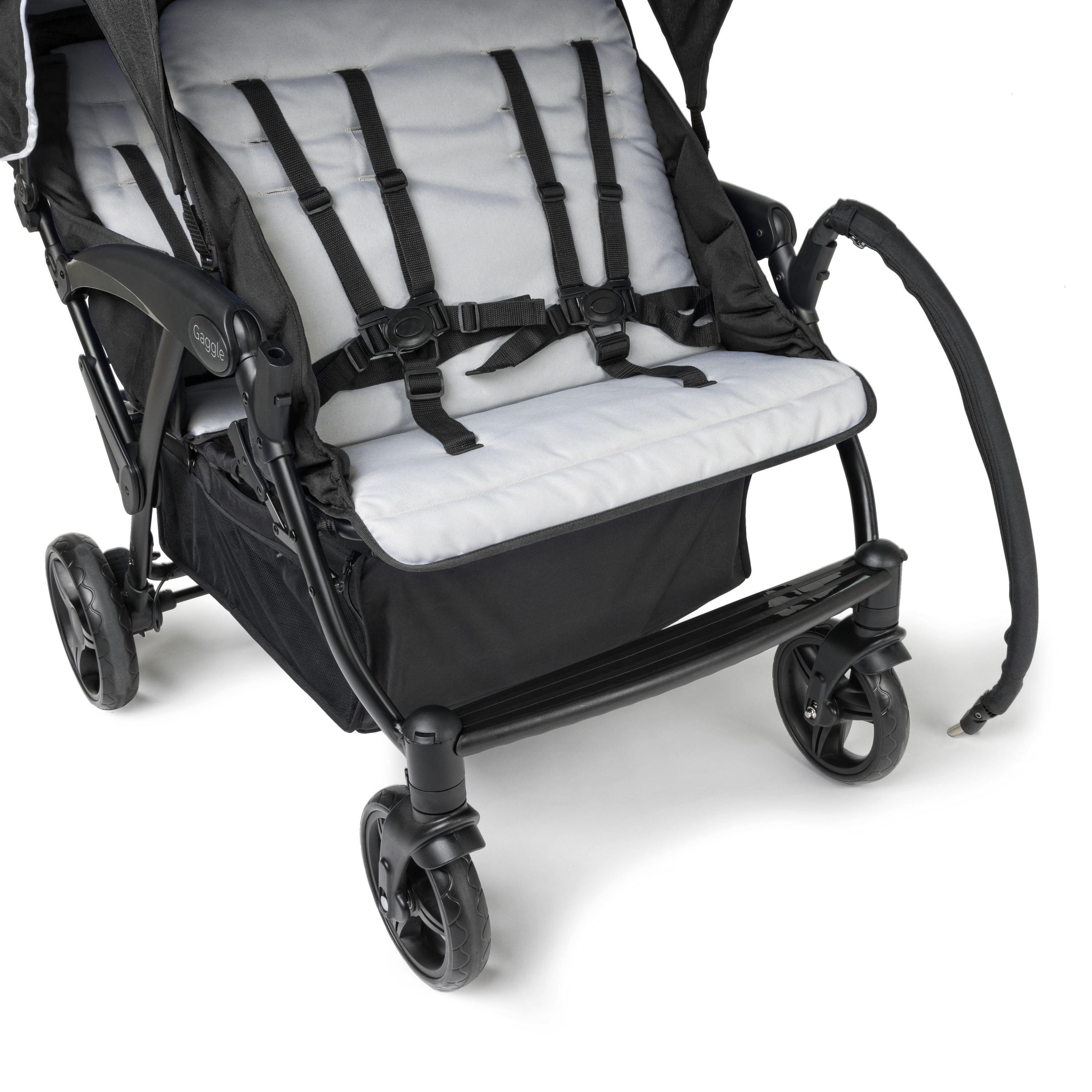 Gaggle Odyssey 4x4 Quad Stroller for 4 Children - Grey/Black