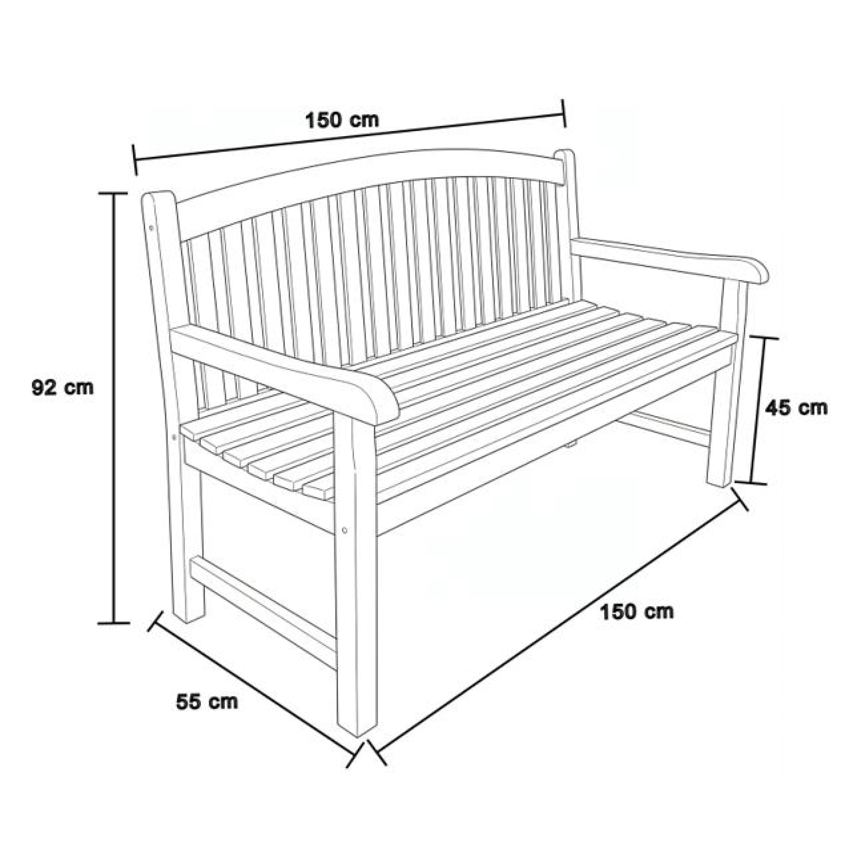 AXI Suki Teak Garden Bench 150 cm