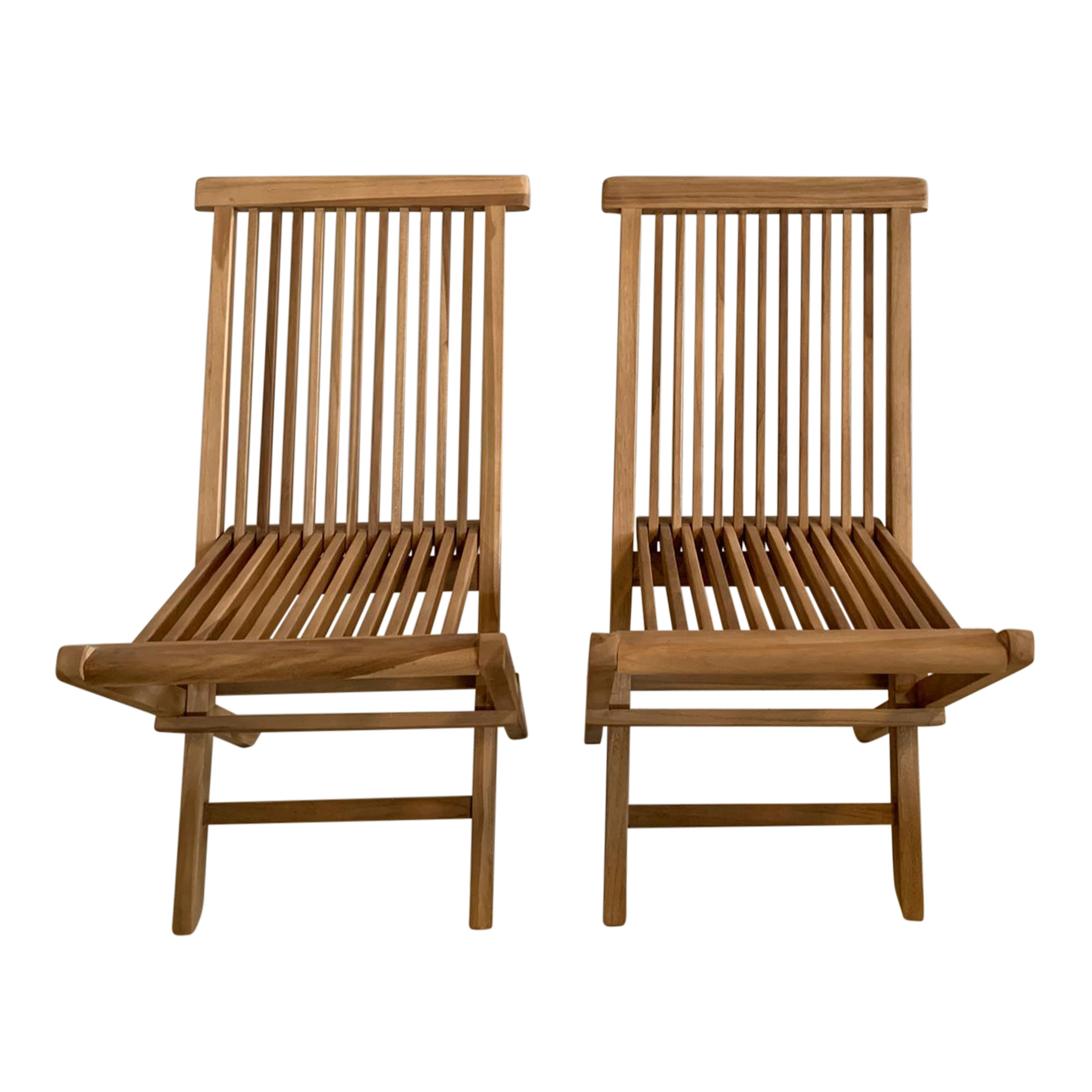AXI Mina Teak Folding Chairs Set 2 pieces
