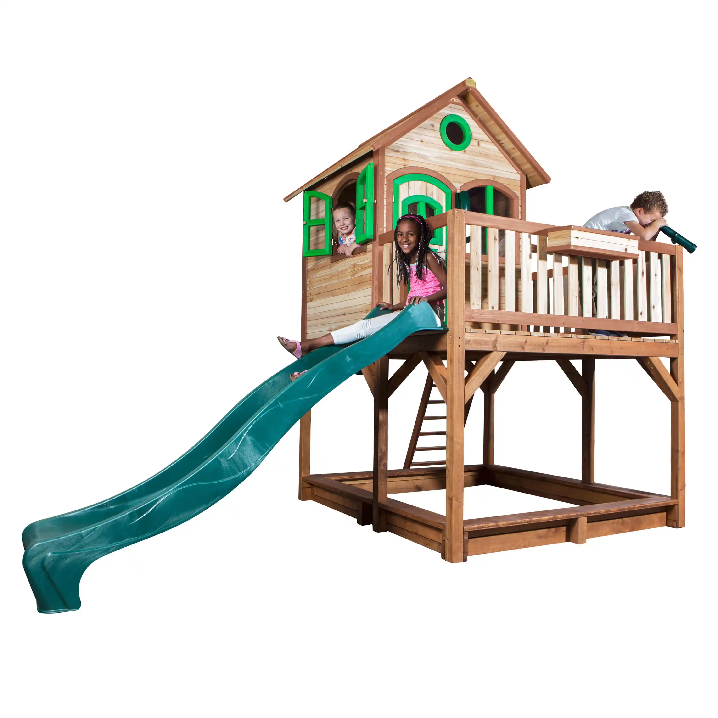 AXI Liam Playhouse Brown/Green - Green Slide