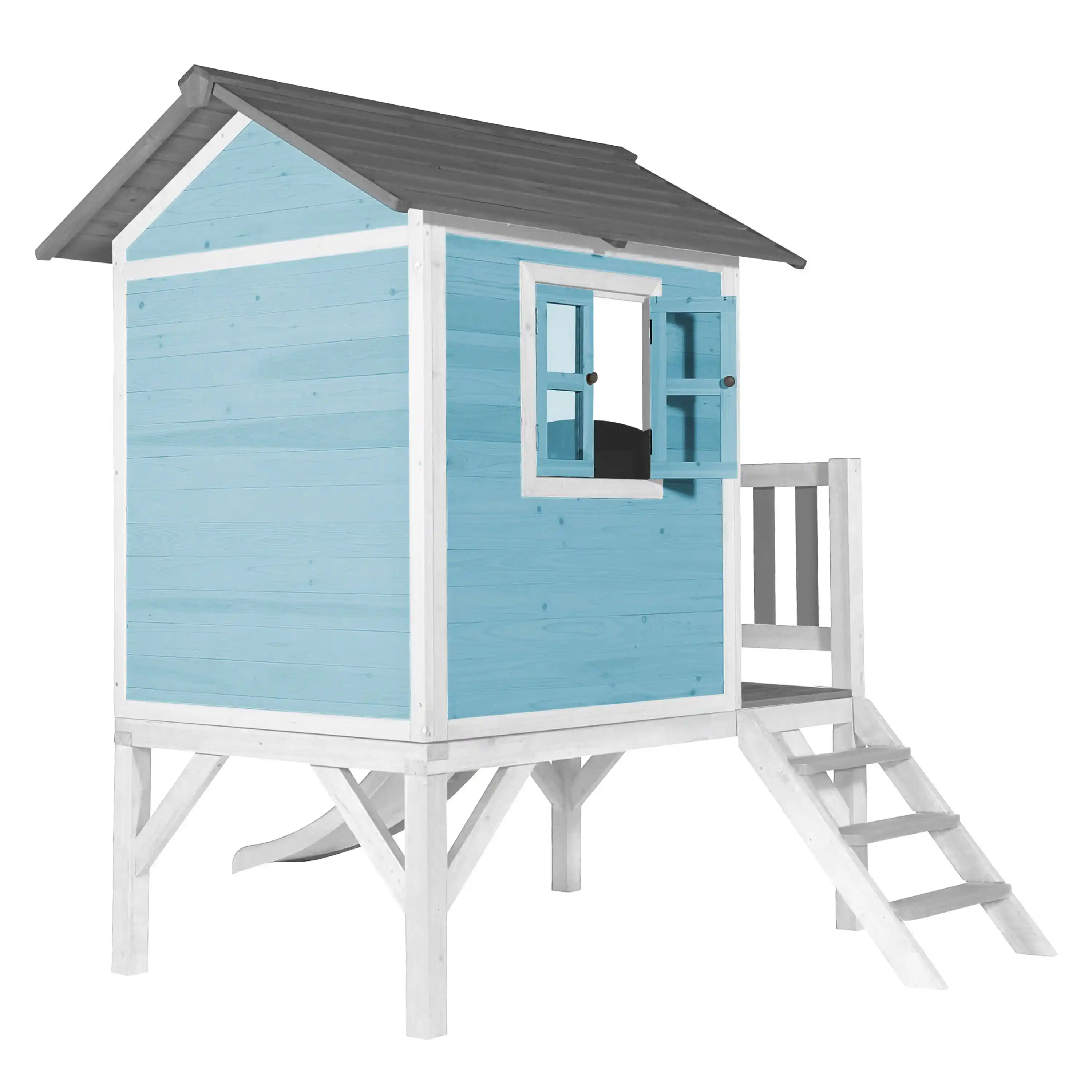 AXI Lodge XL Playhouse Caribbean Blue - White Slide