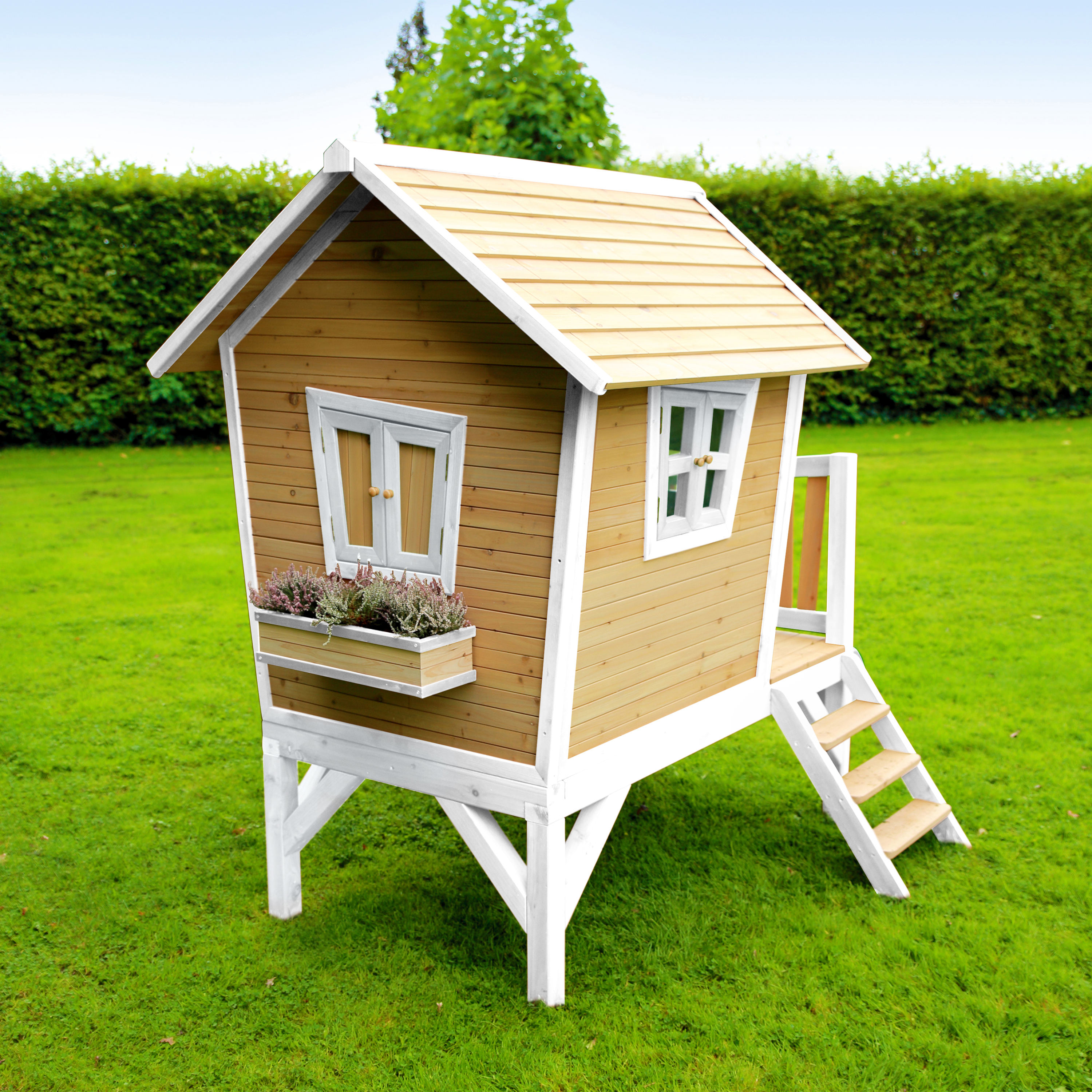 AXI Robin Playhouse Brown/White - Purple Slide