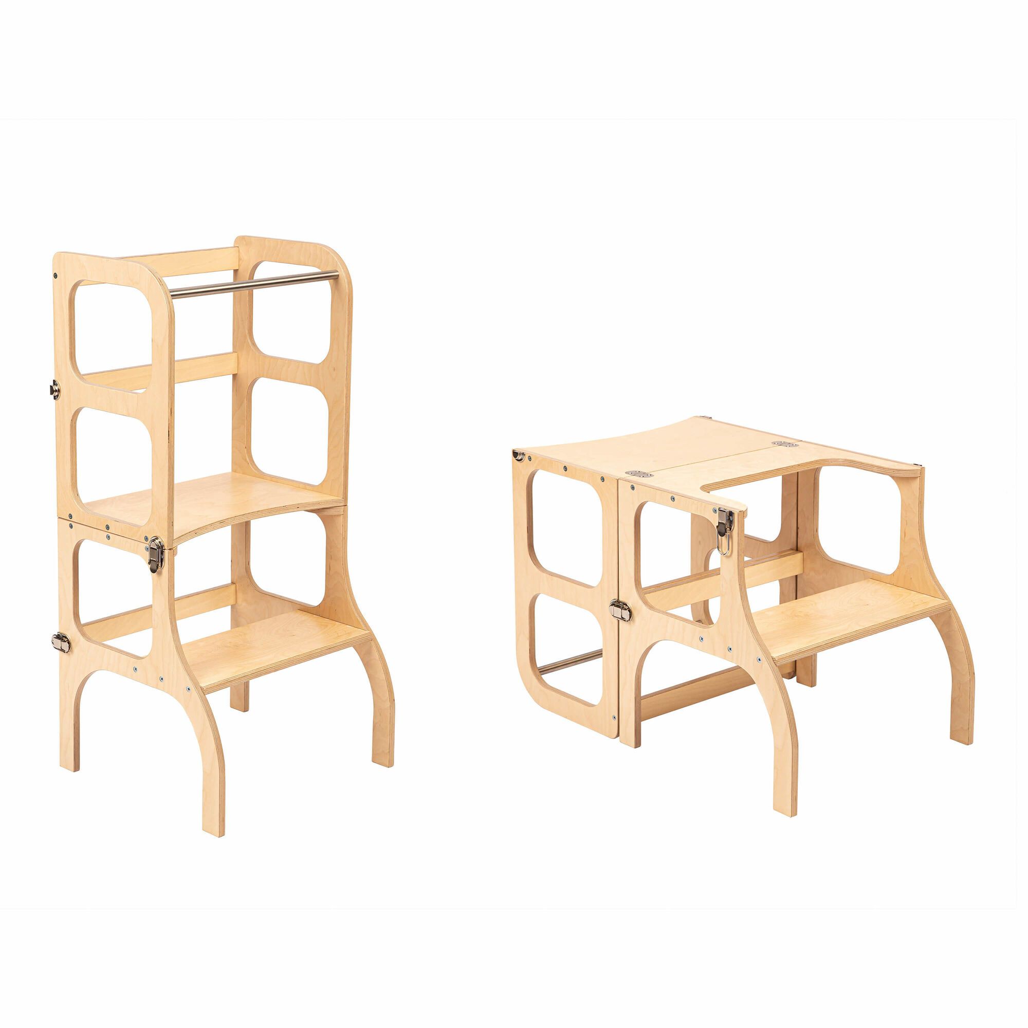 Ette Tete Step'n'Sit Learning Tower Foldable - Wooden