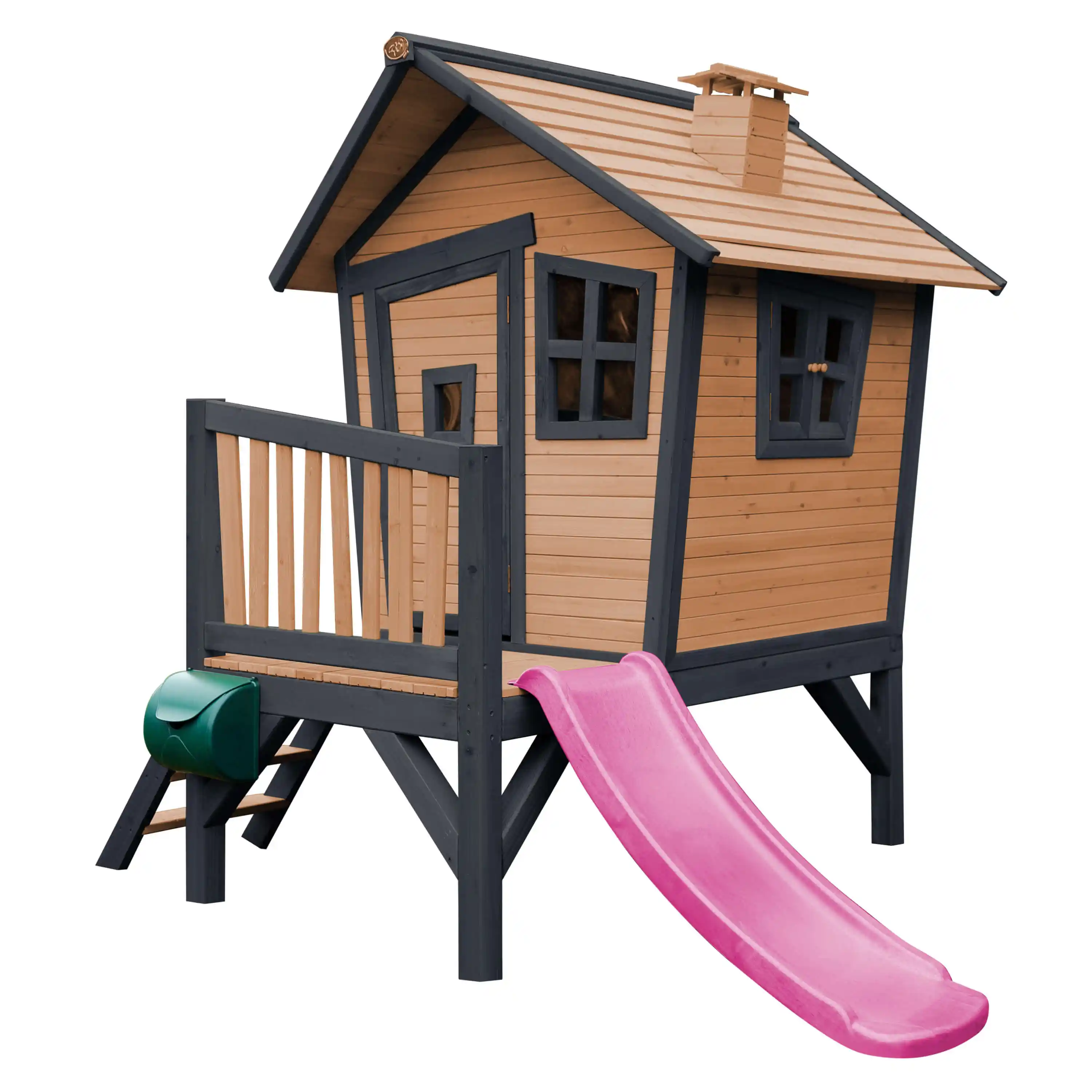 AXI Robin Playhouse Brown/Anthracite - Purple Slide