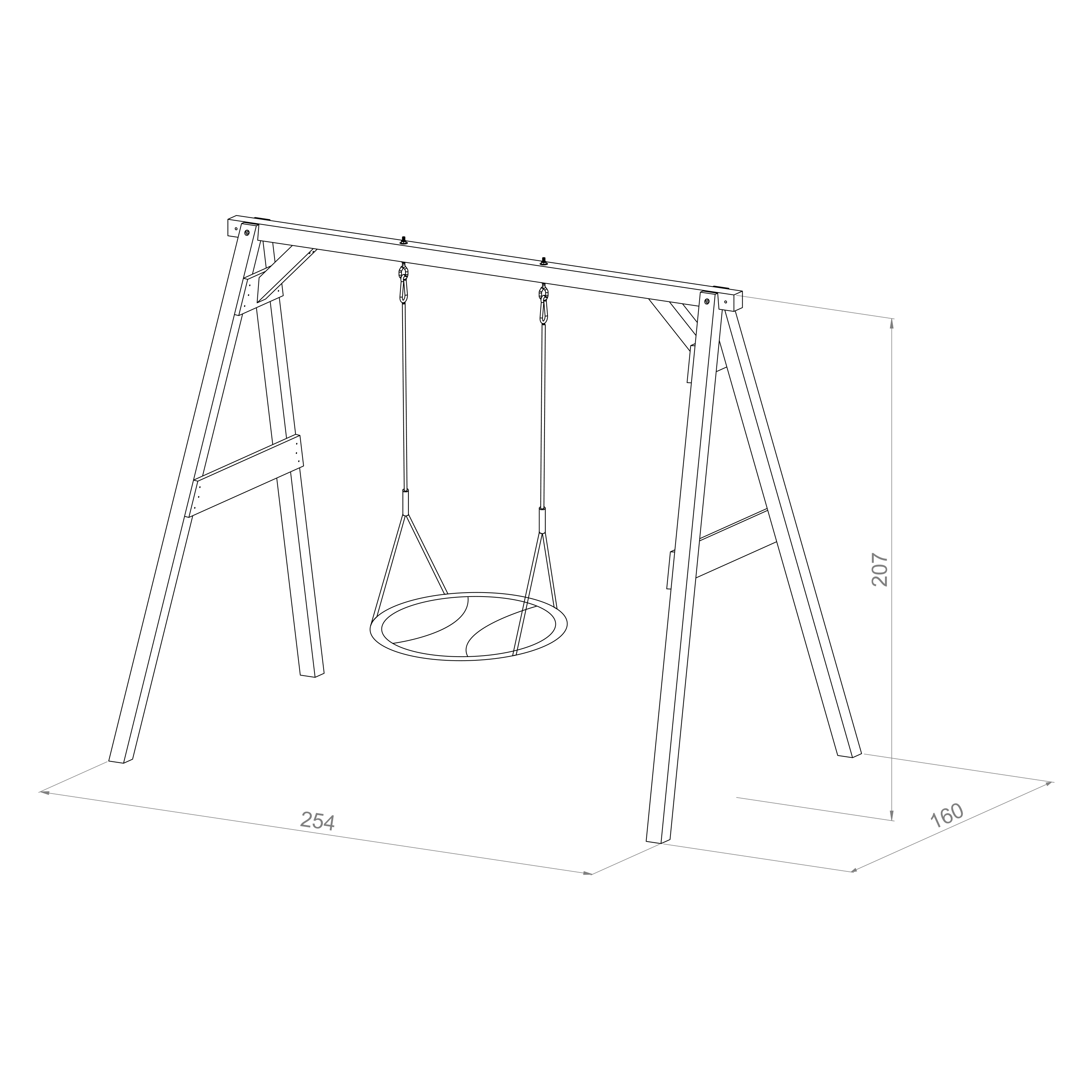 AXI Summer Nest Swing Set - White/Brown