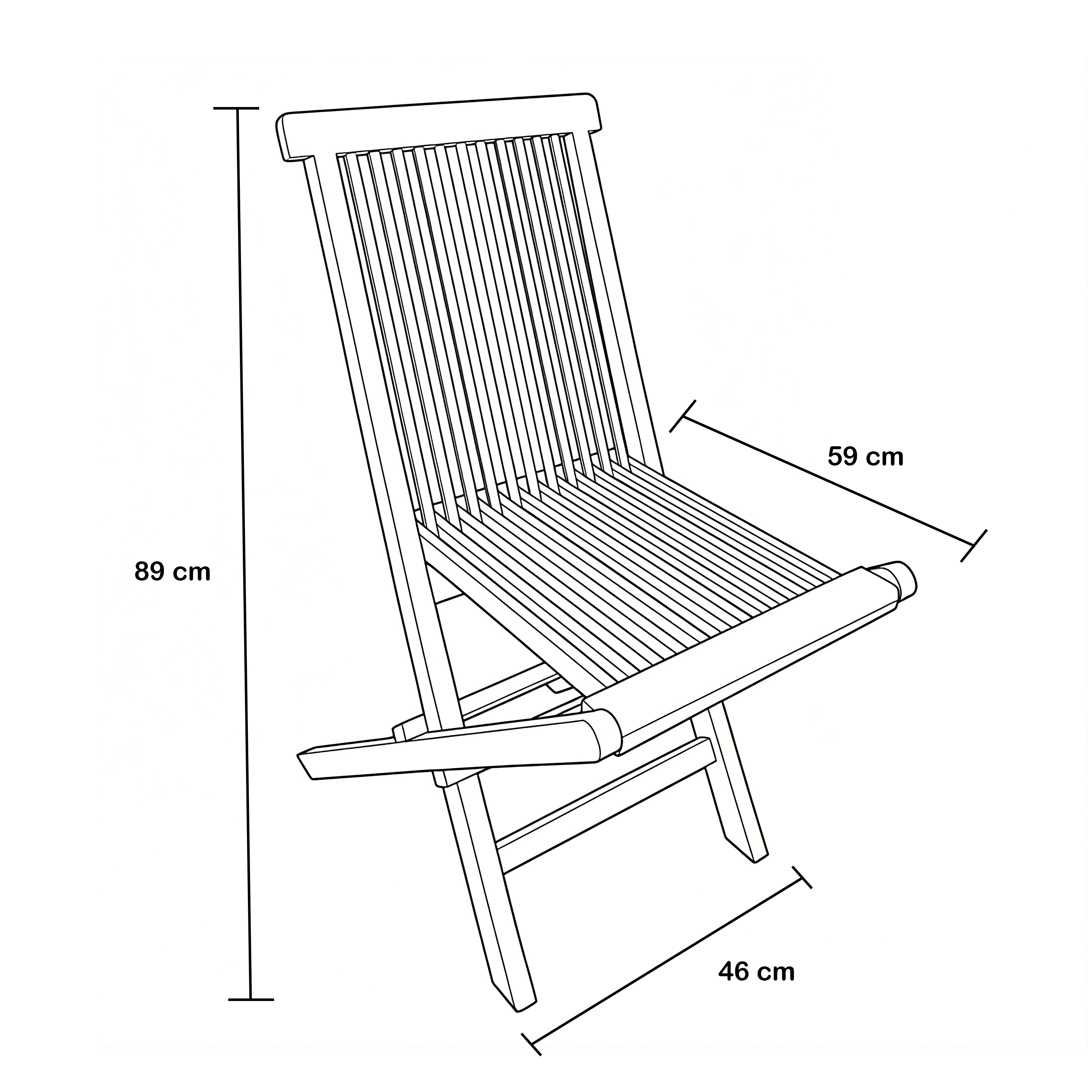 AXI Sana/Mina 100 cm Garden Set 5-piece Teak - Foldable