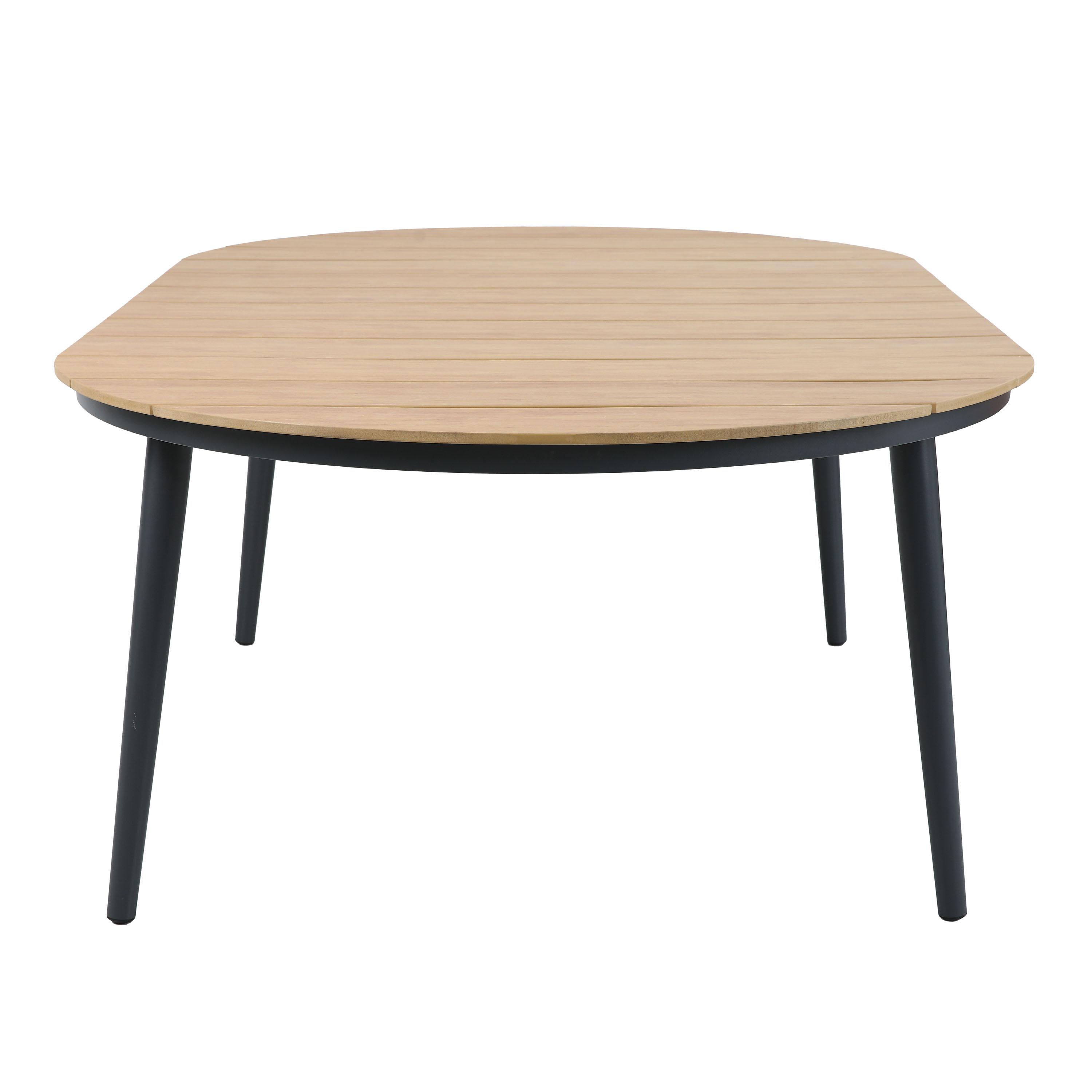 AXI Chay Garden Set with 8 Chairs – Antraciet with Polywood in Wood Effect