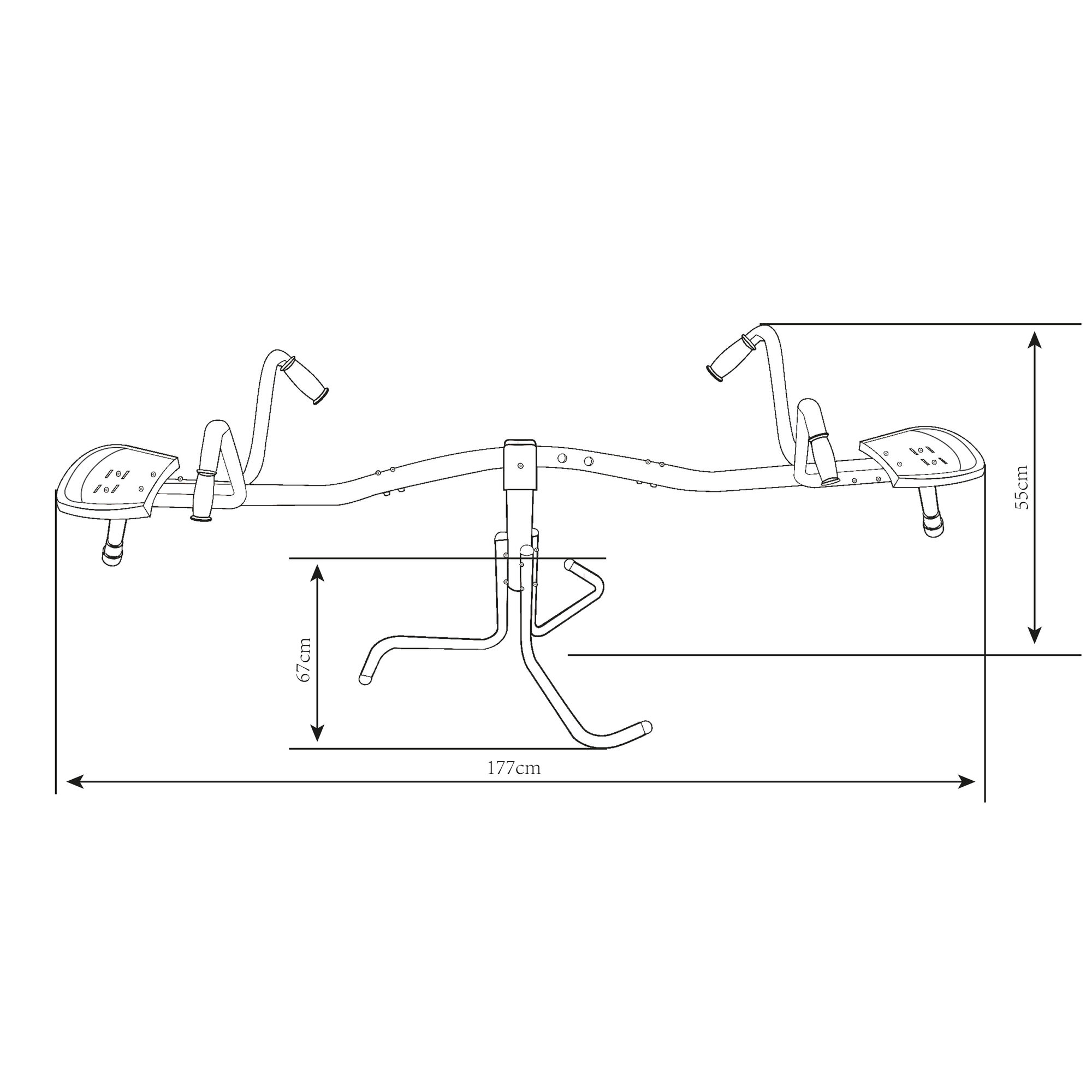 AXI Metal Rotating Seesaw - Anthracite/Cream