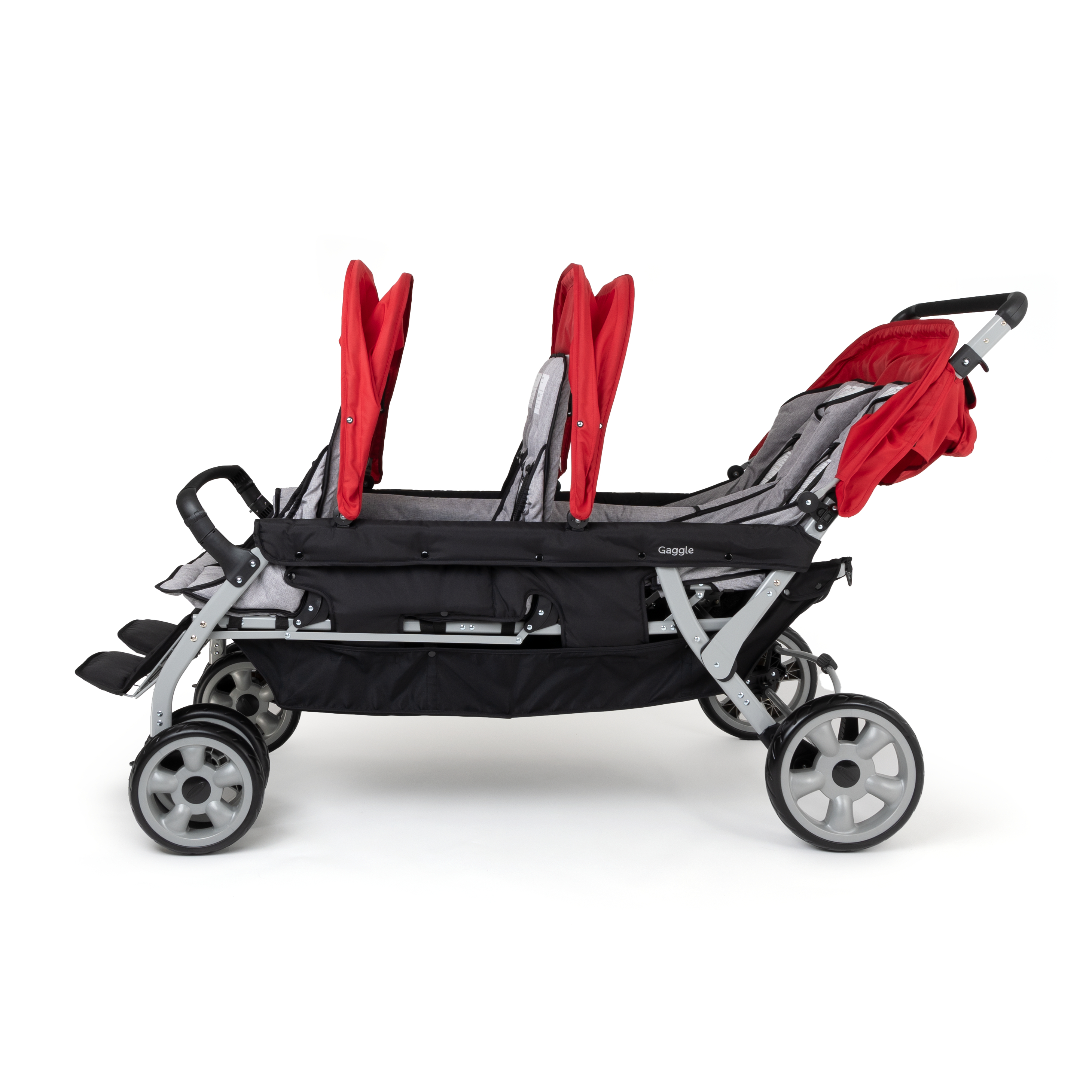 Gaggle Jamboree Folding Stroller for 6 children - Red