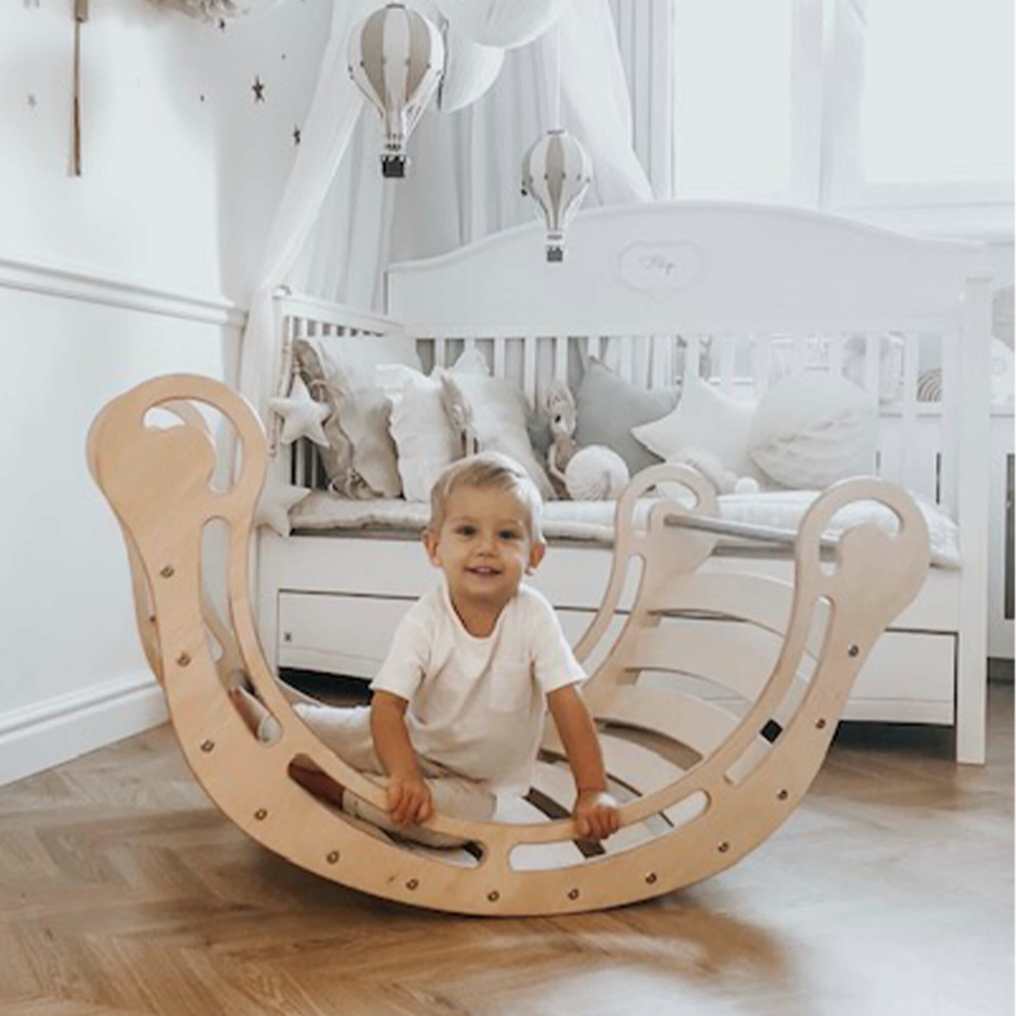 KateHaa Wooden XXL Rocker - Natural