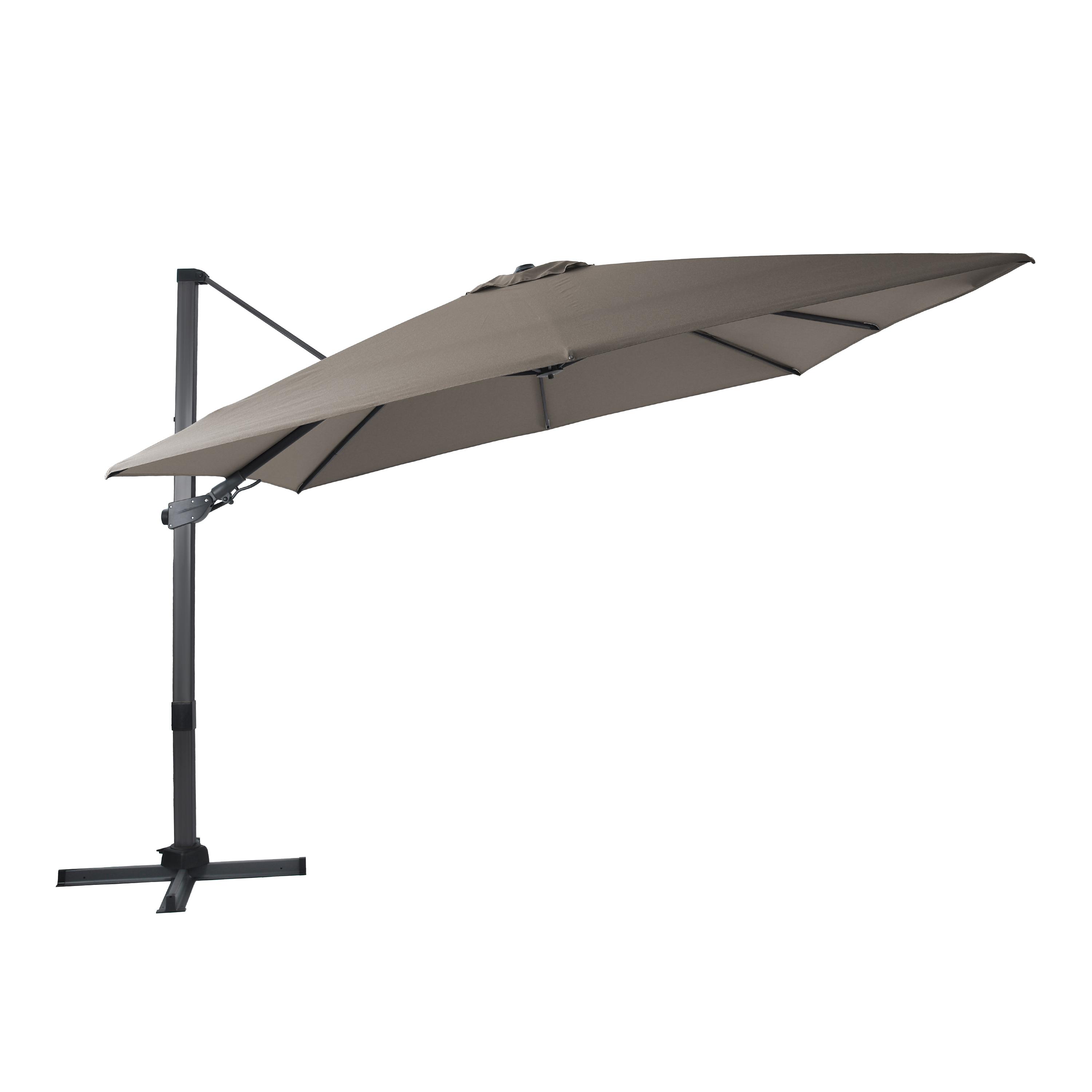 AXI Apollo Premium Cantilever Parasol 300x300cm - Grey/Taupe