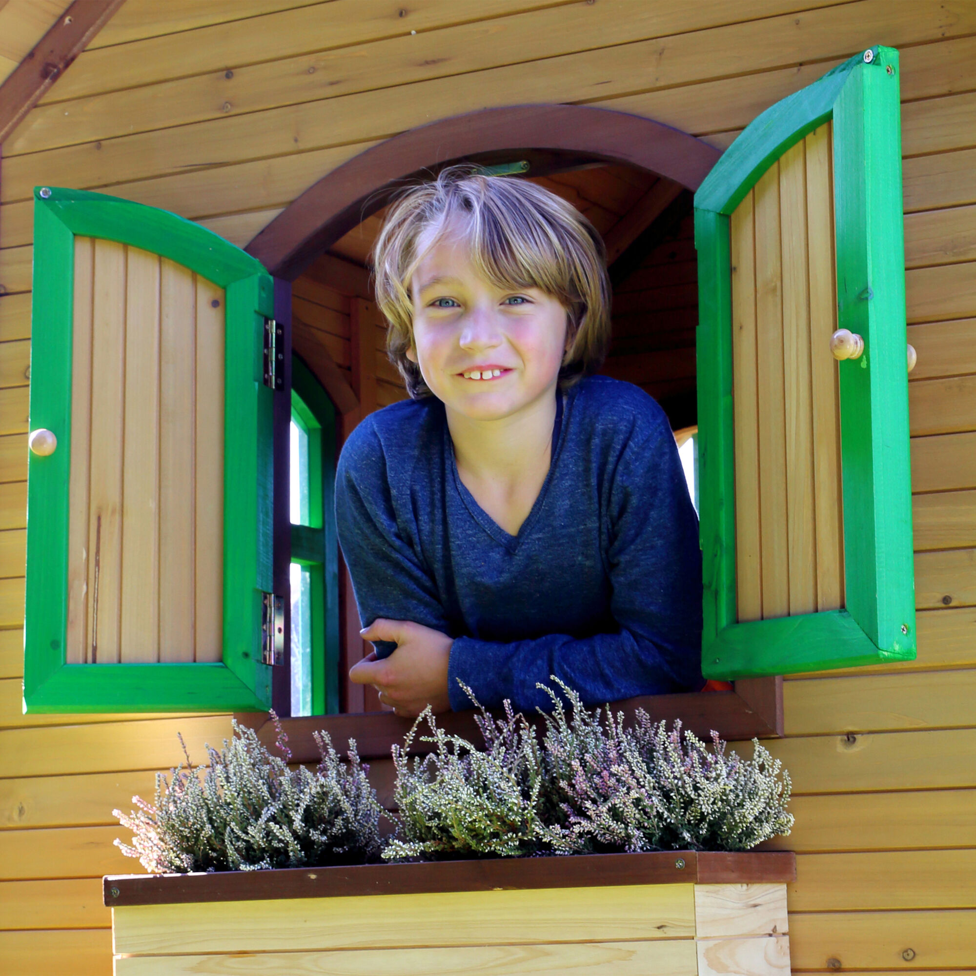 sfeerfoto AXI Romy Speelhuis Bruin/groen - Groene glijbaan