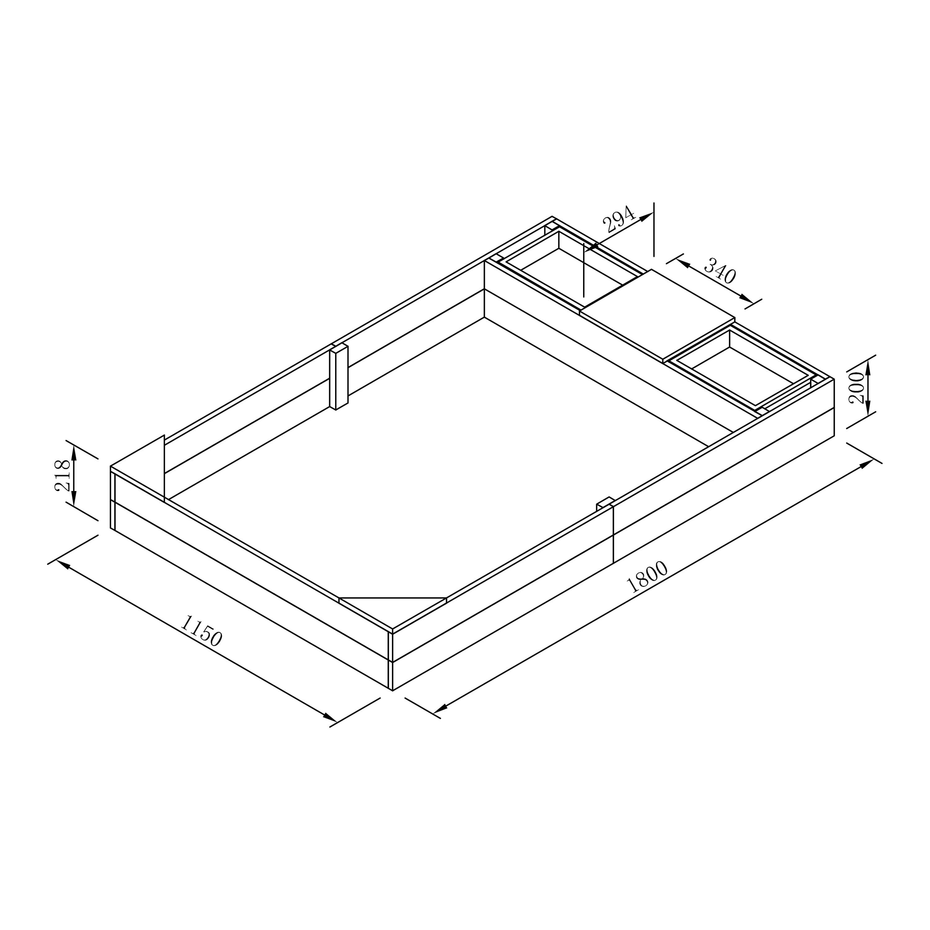 AXI Kelly Sandbox with Bins and Bench - Grey/Brown