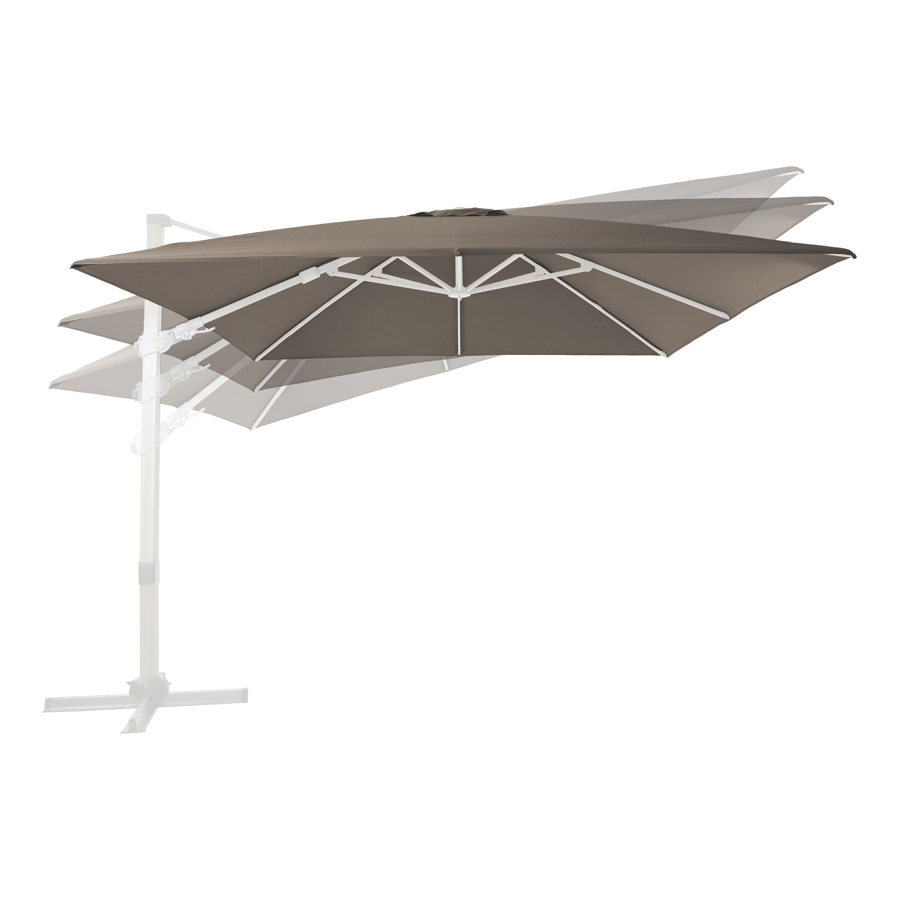 AXI Apollo Premium Cantilever Parasol 300x300cm - White/Taupe