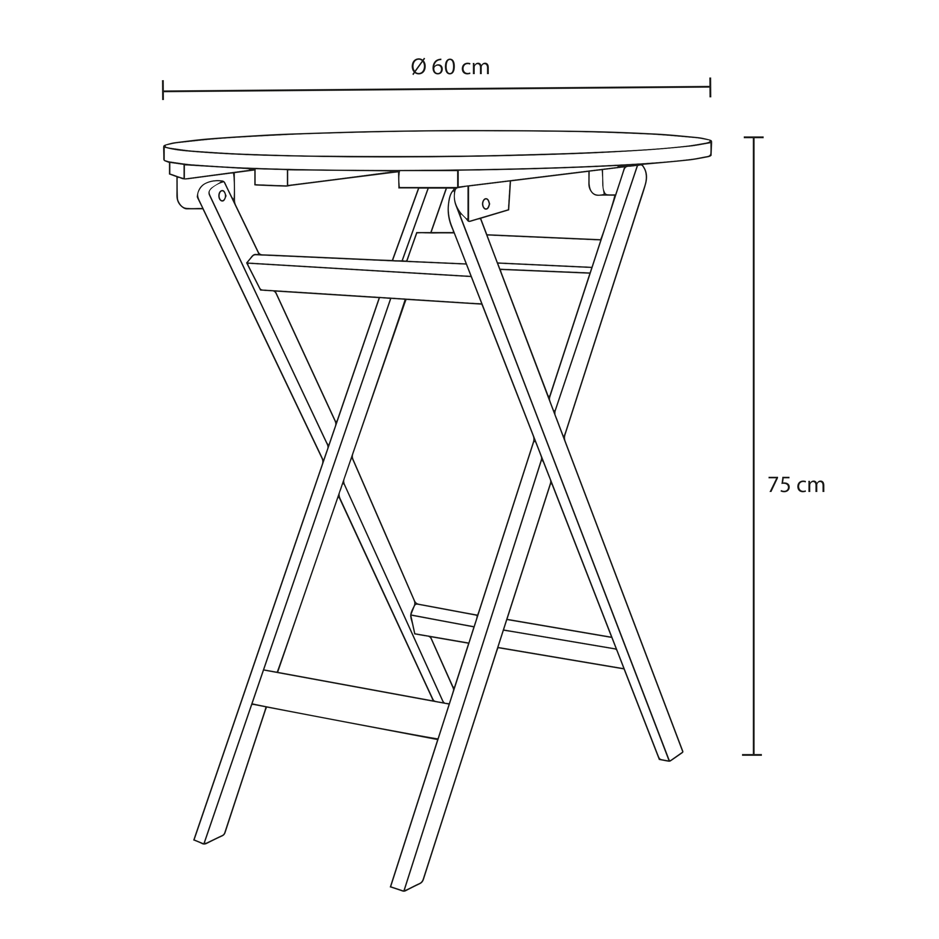 AXI Rae Bistro Set Brown Teak