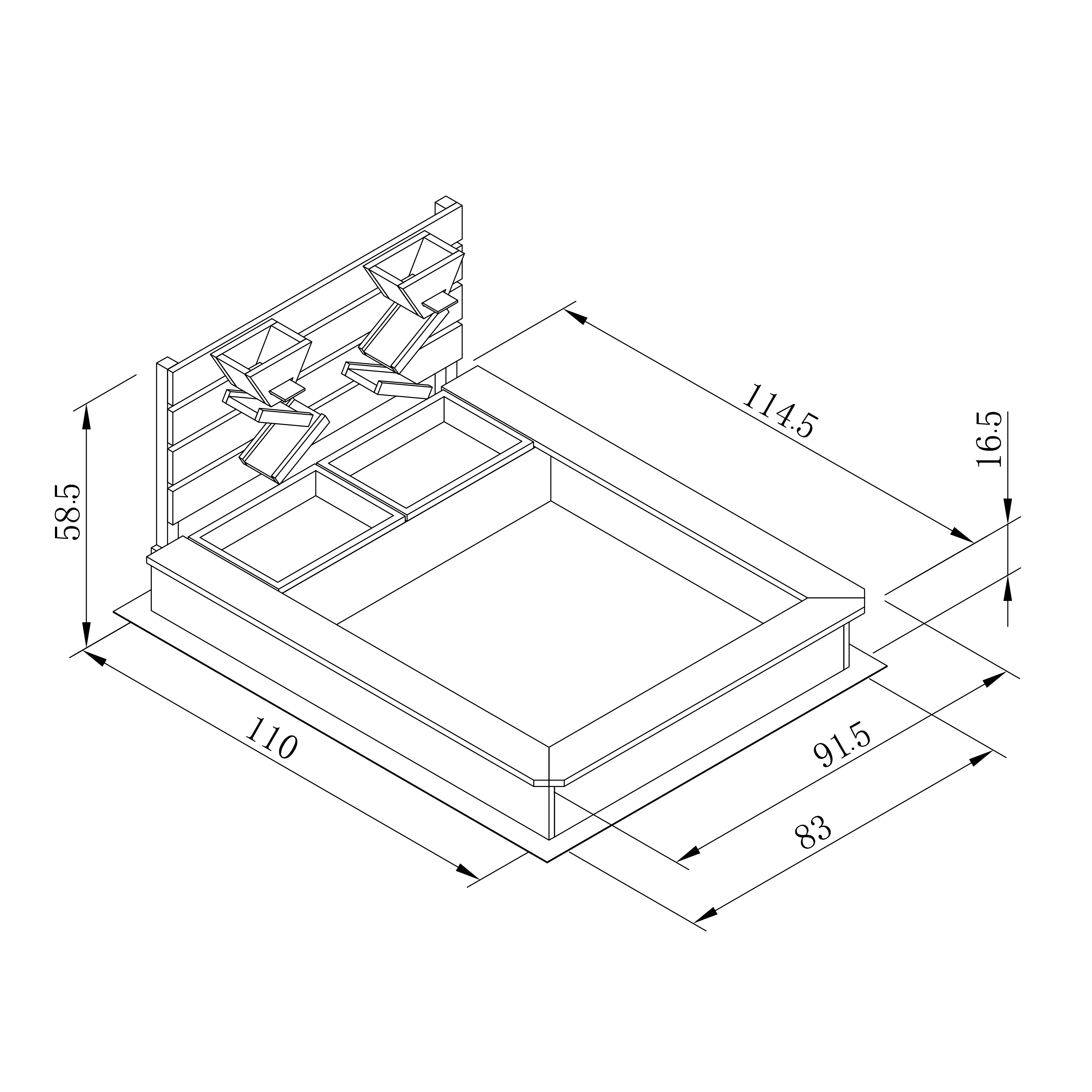 AXI Cato sandbox with sand & water trays and Play wall White/green