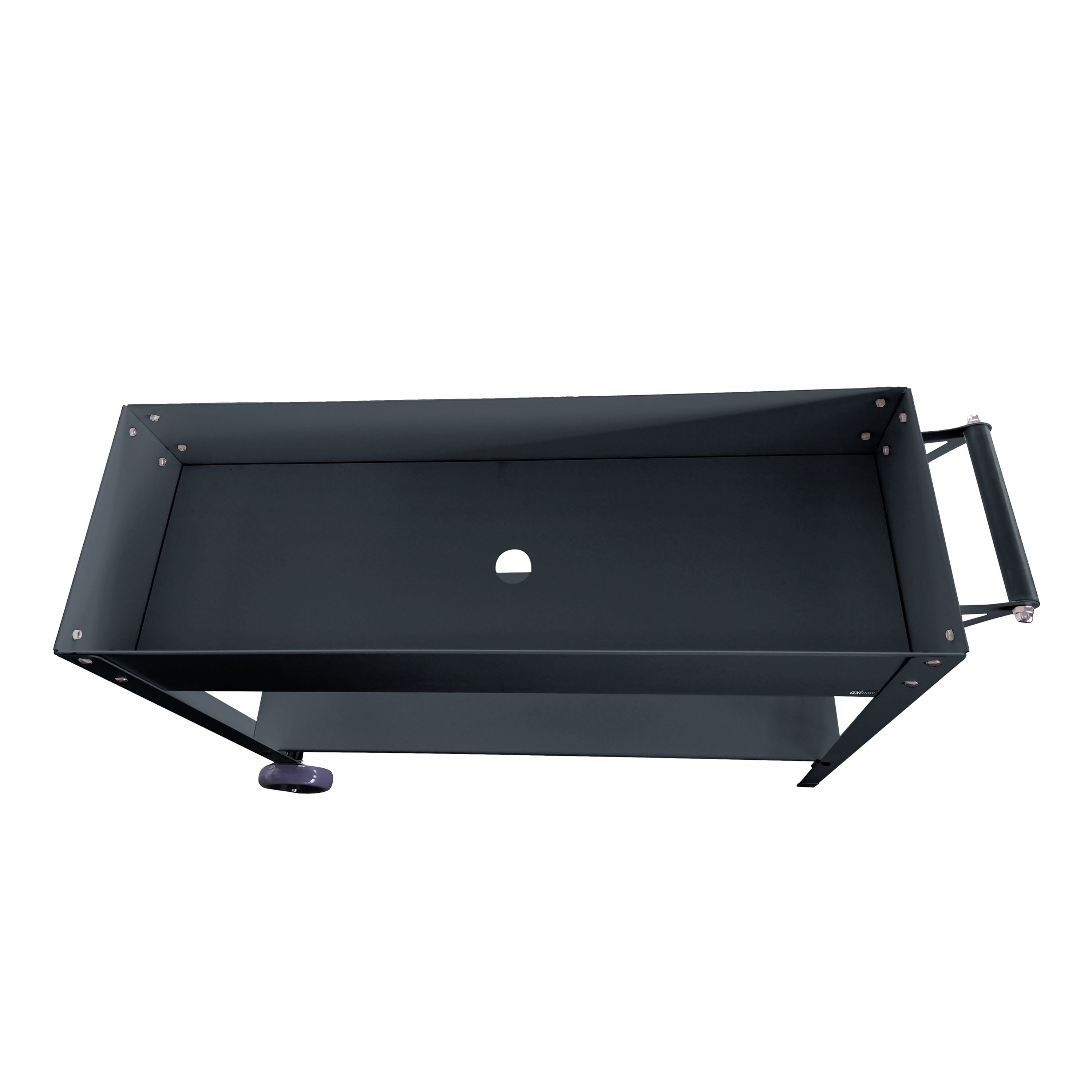 AXI Raised Planter with Wheels Metal Anthracite