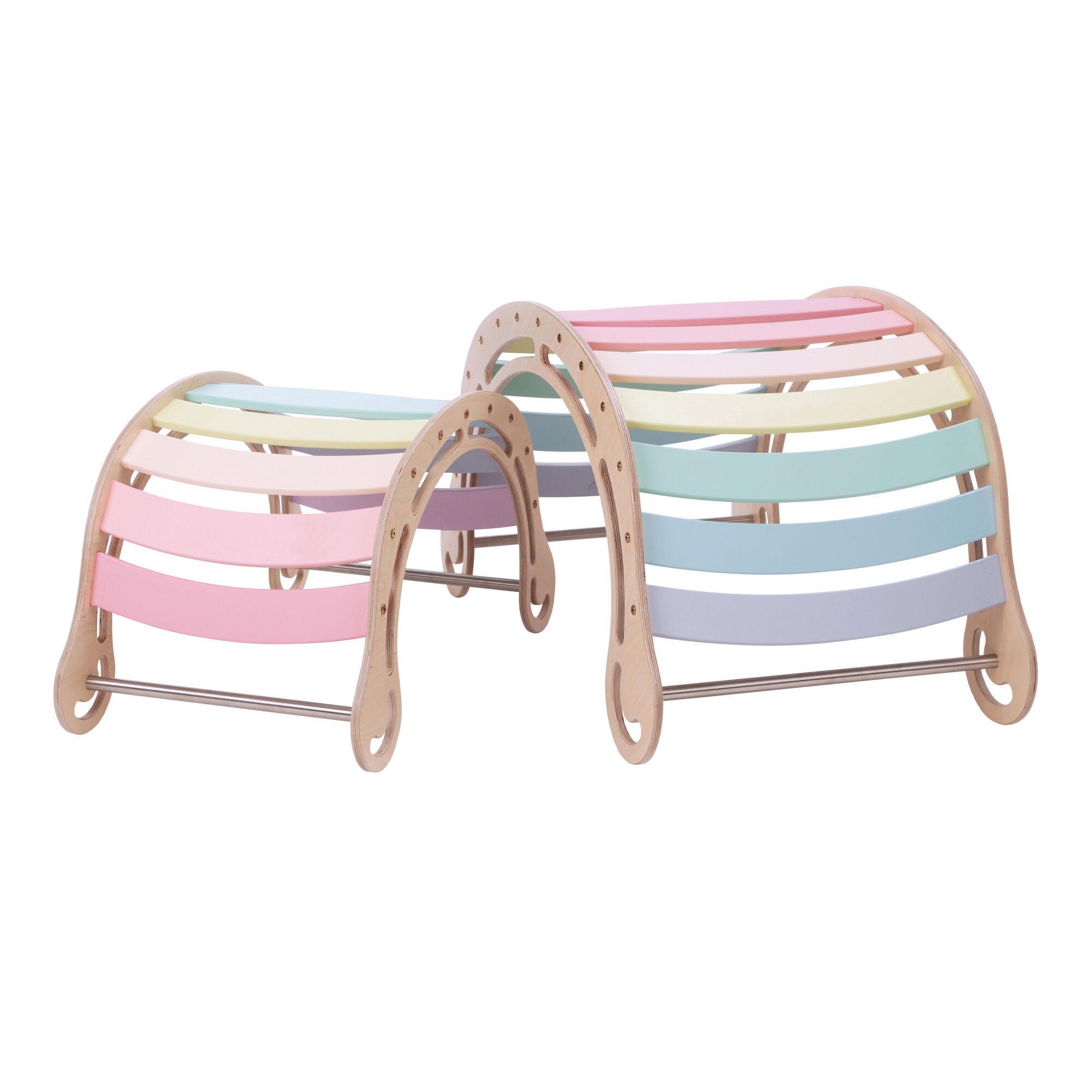 KateHaa Wooden XXL Rocker with Climbing Wall - Pastel