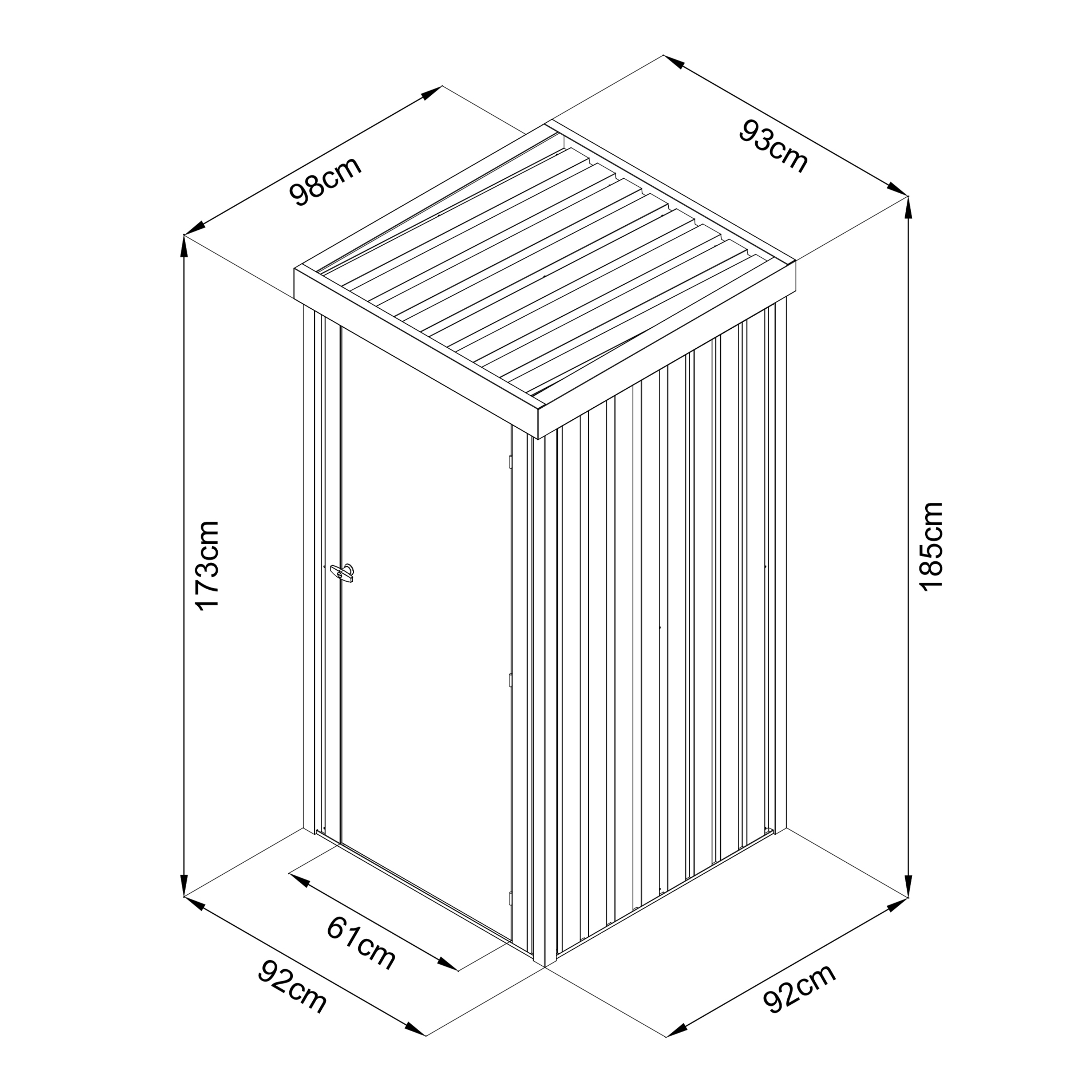 AXI Hector Premium metal Garden Storage Cabinet 1300L Anthracite