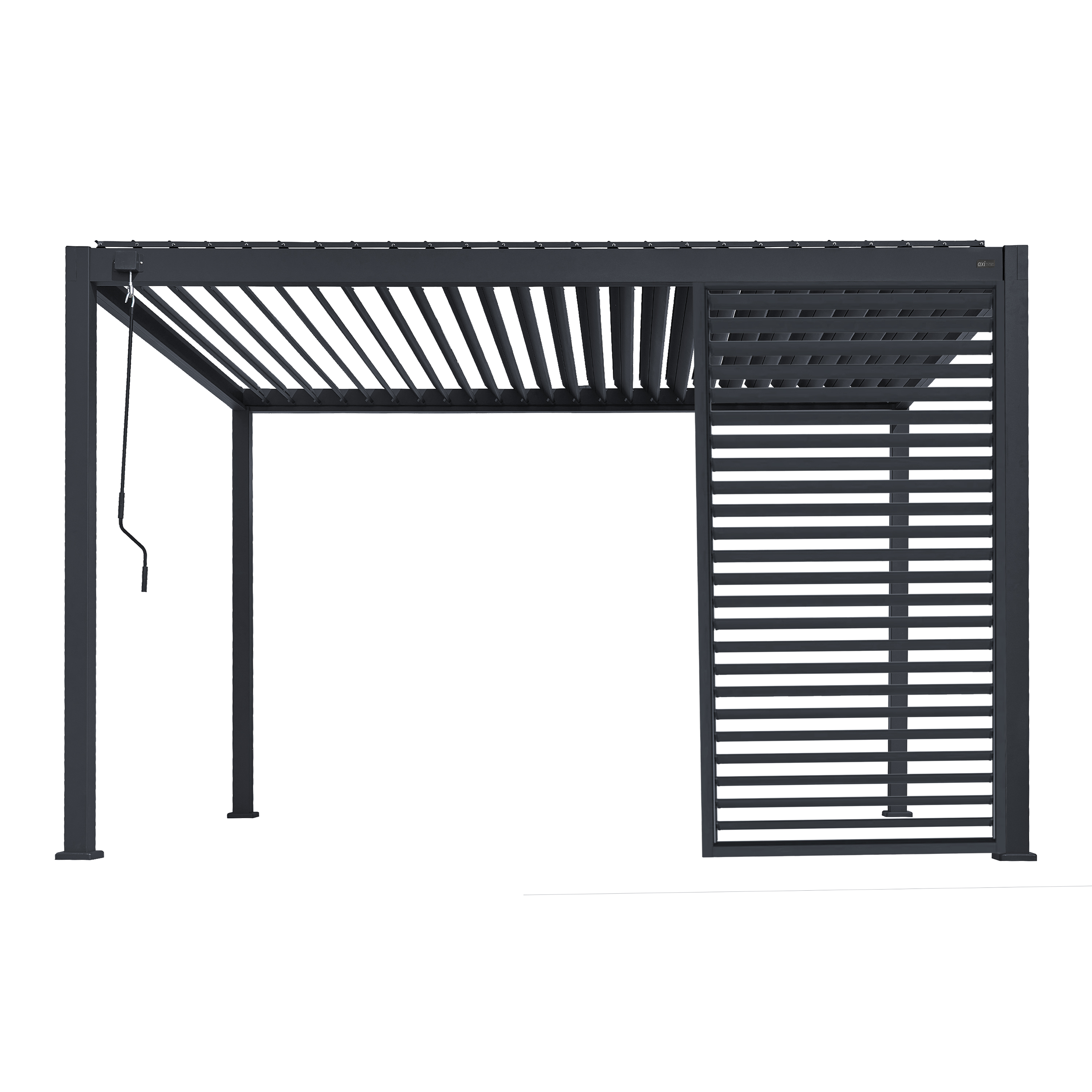 AXI Raya Aluminium Louvered Wall 1 m Anthracite