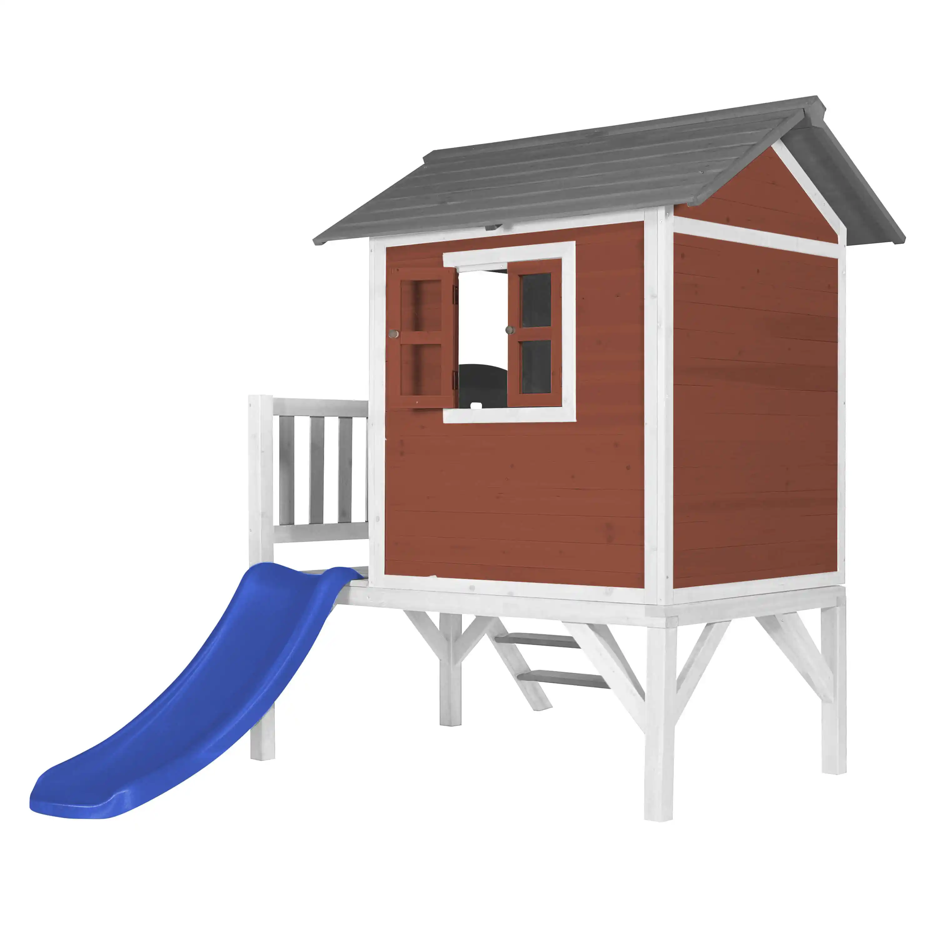 AXI Lodge XL Playhouse Scandinavian Red - Blue Slide