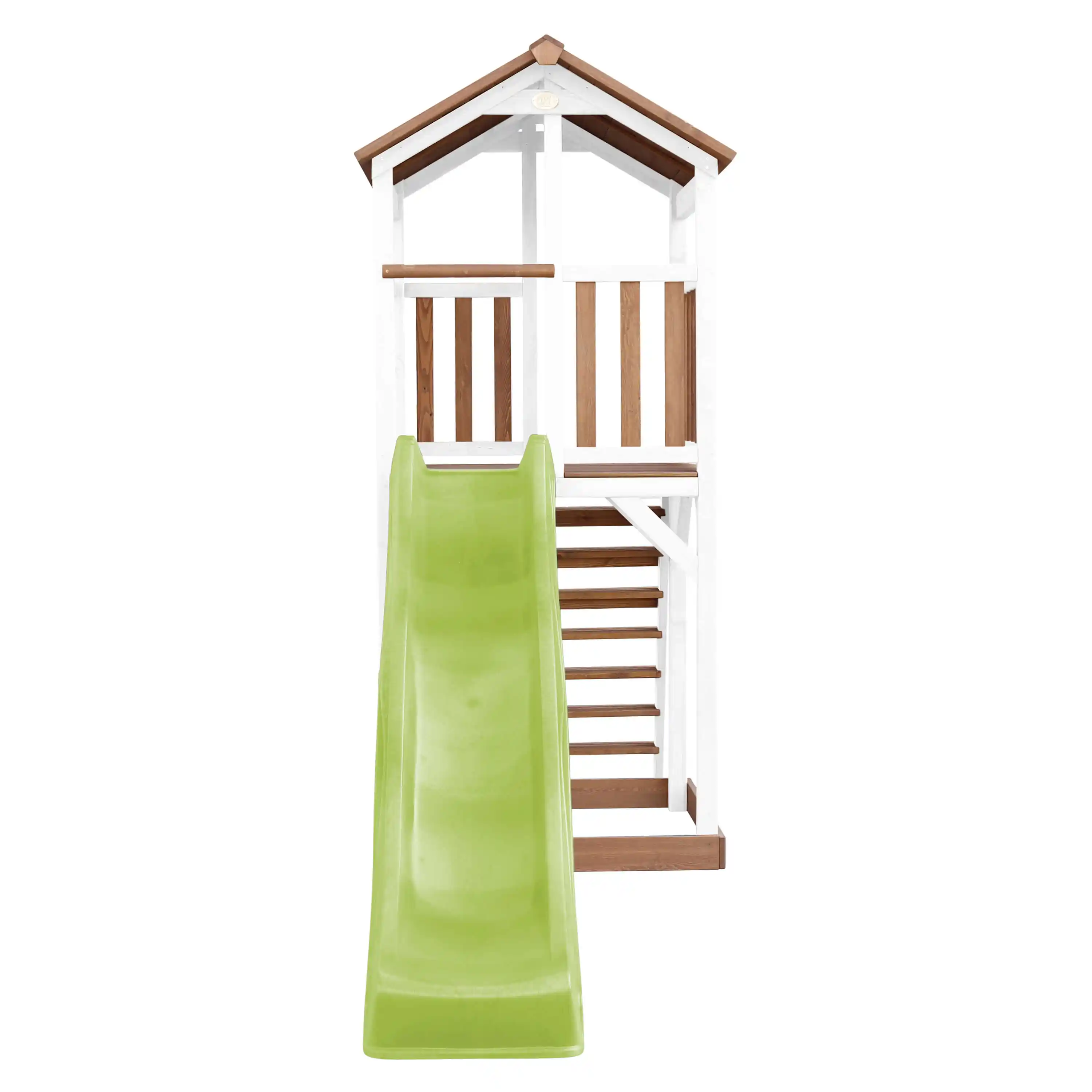 AXI Beach Tower Brown/White - Lime Green Slide