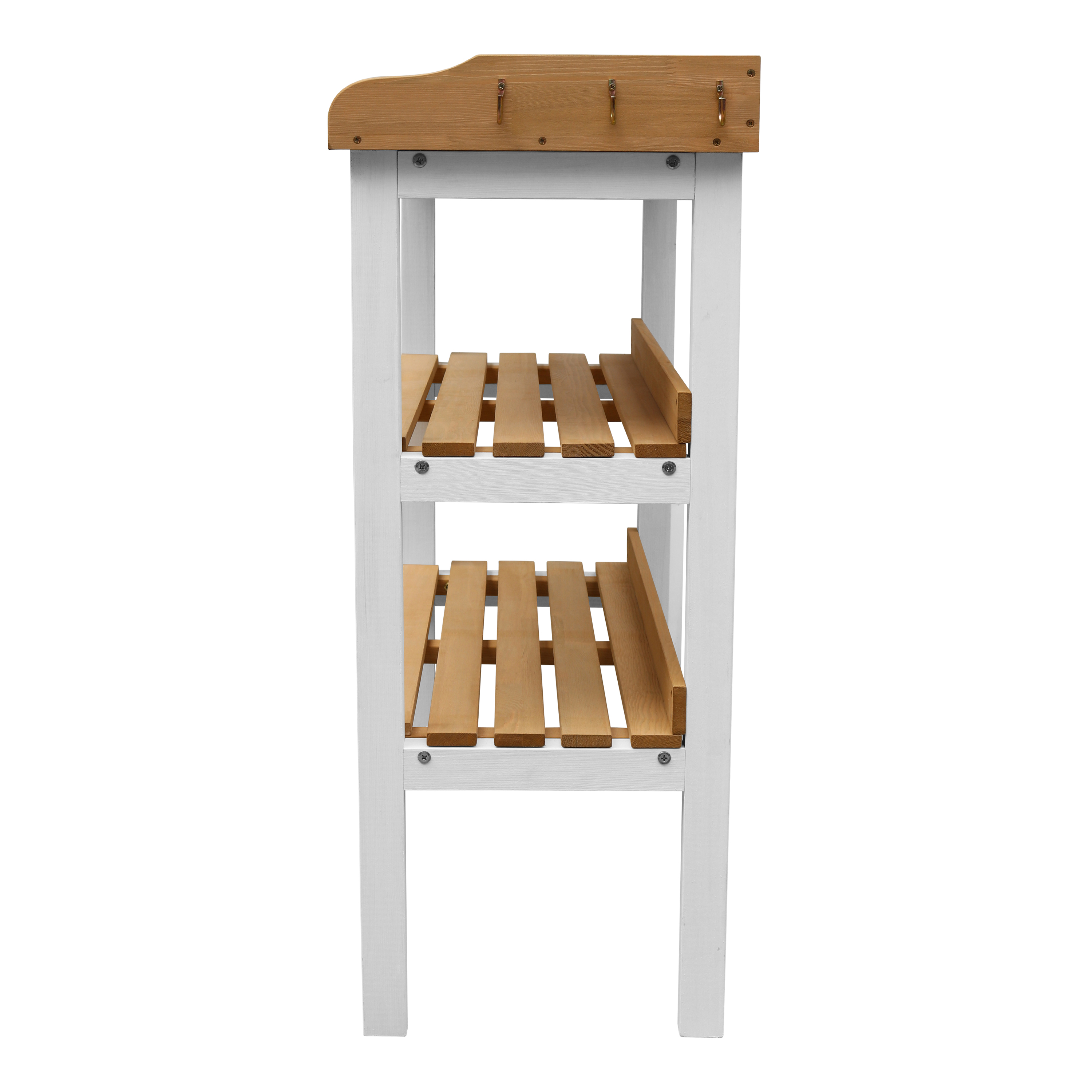 AXI Potting Table with storage shelves - Brown/White