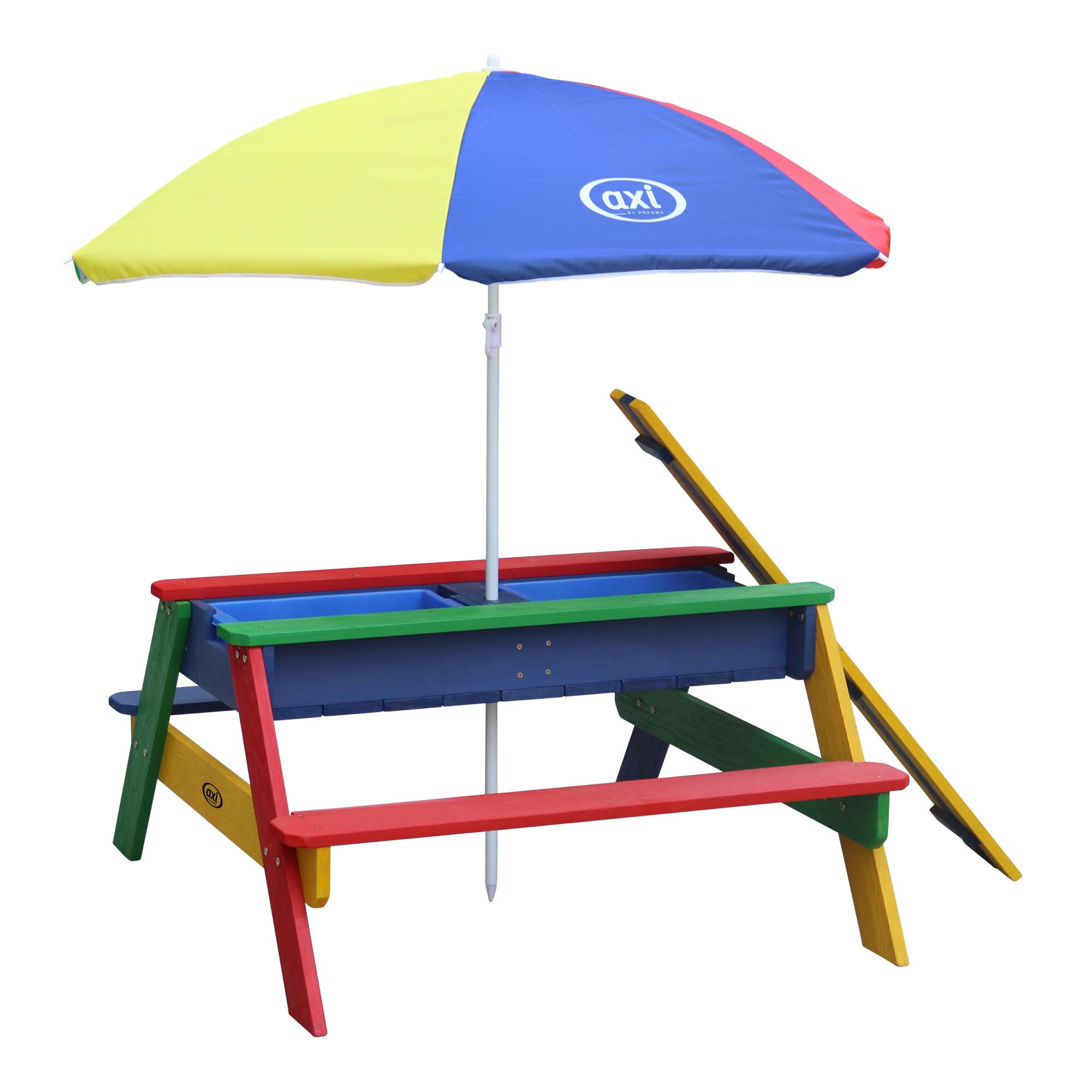 productfoto AXI Nick Zand & Water Picknicktafel Regenboog Parasol Regenboog