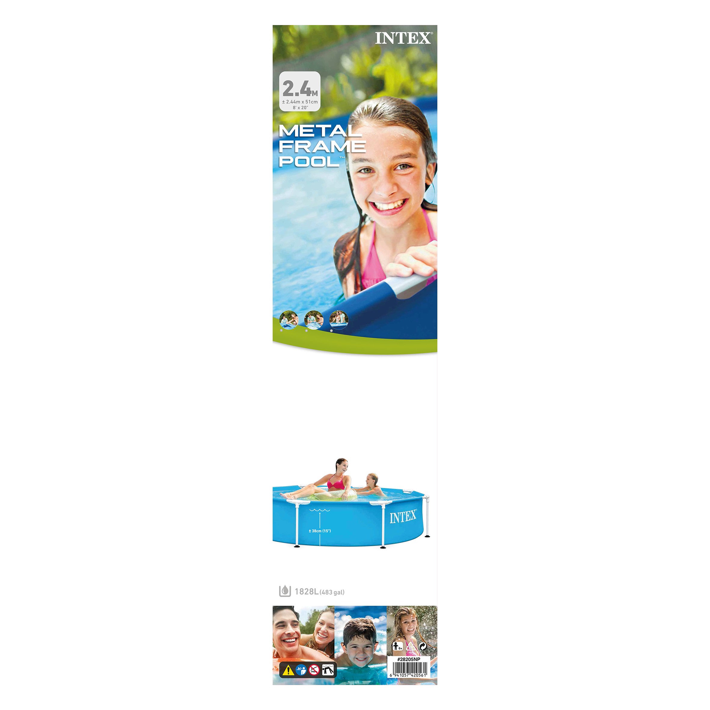 Intex Metal Frame Swimming Pool Ø 244x51cm